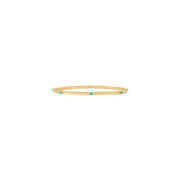 Crescent Stone Bangle-Turquoise Blue/Gold (M)