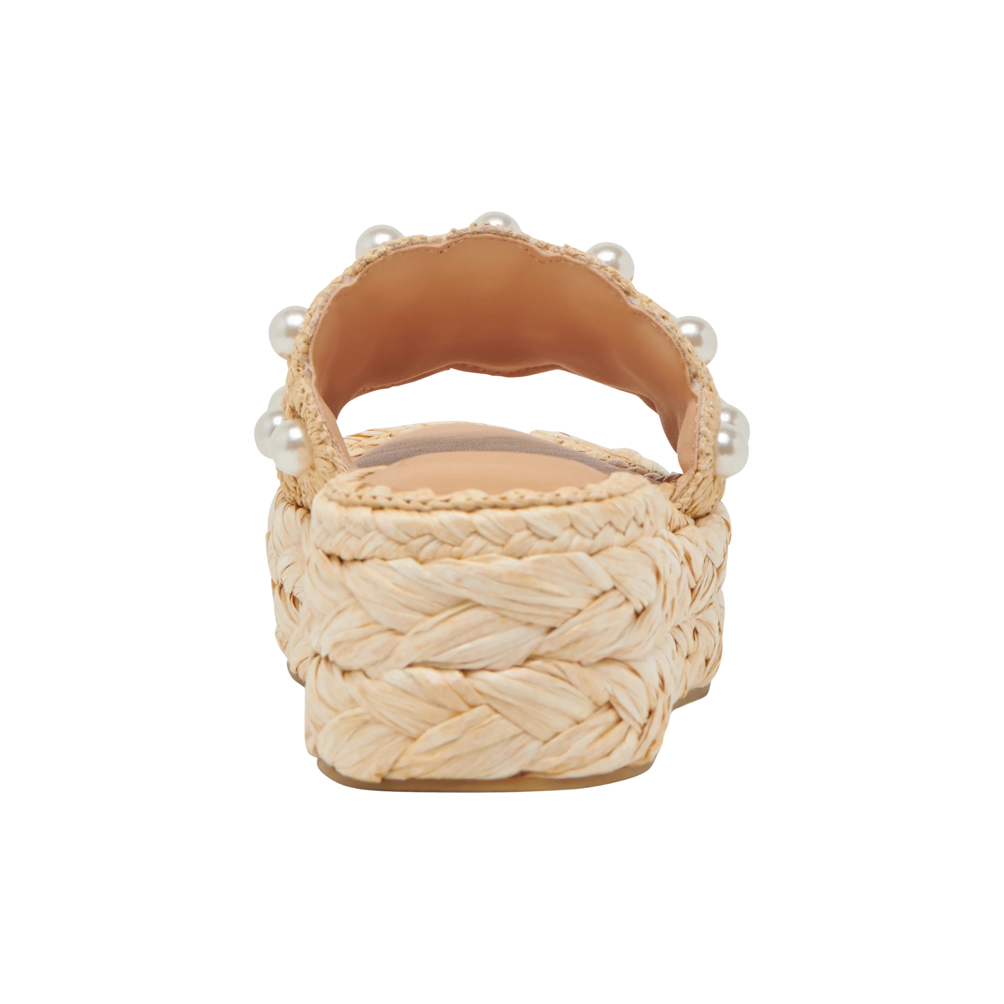 Caper Pearl Raffia Woven Footbed Sandal