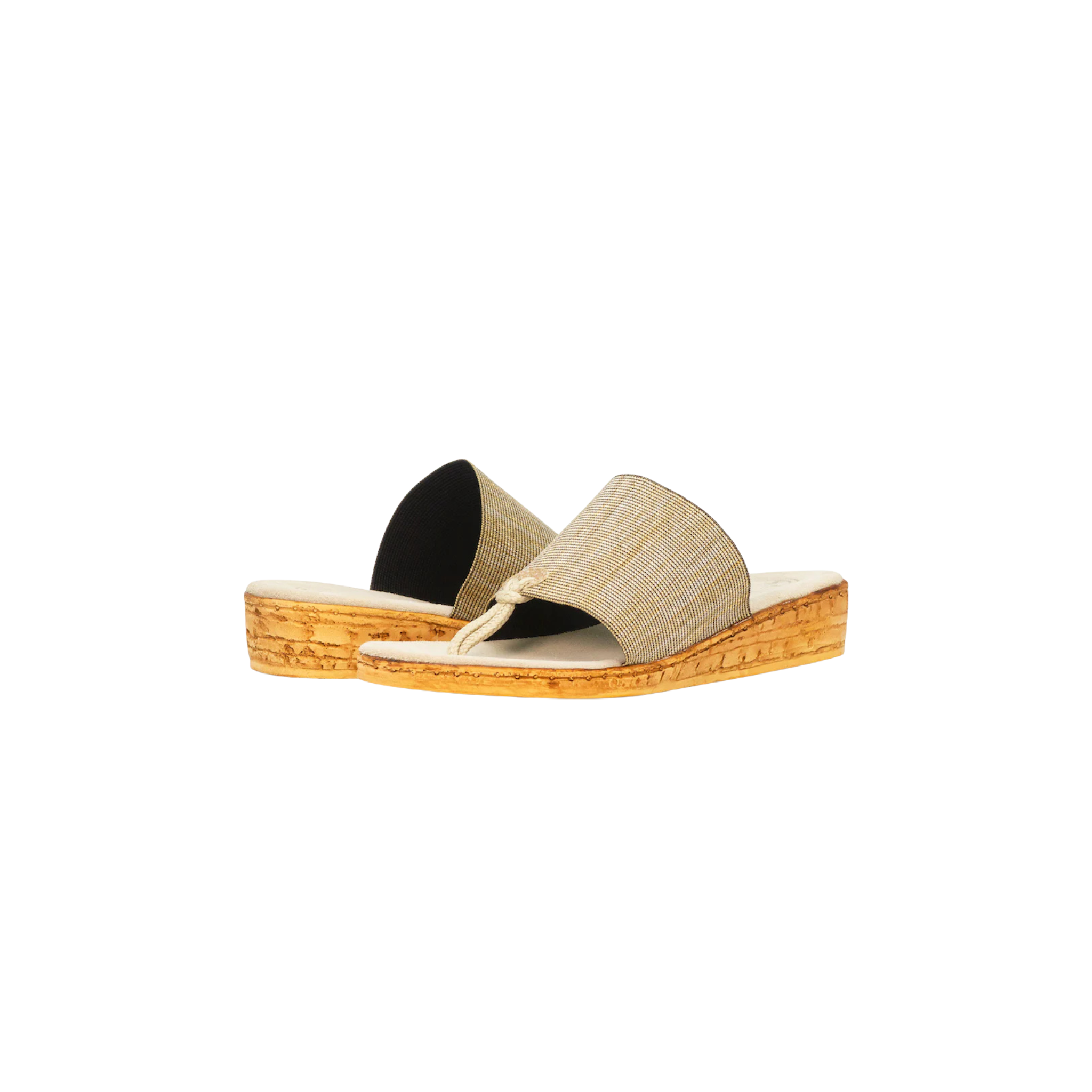 IOP Slide Sandal-Beige Metallic
