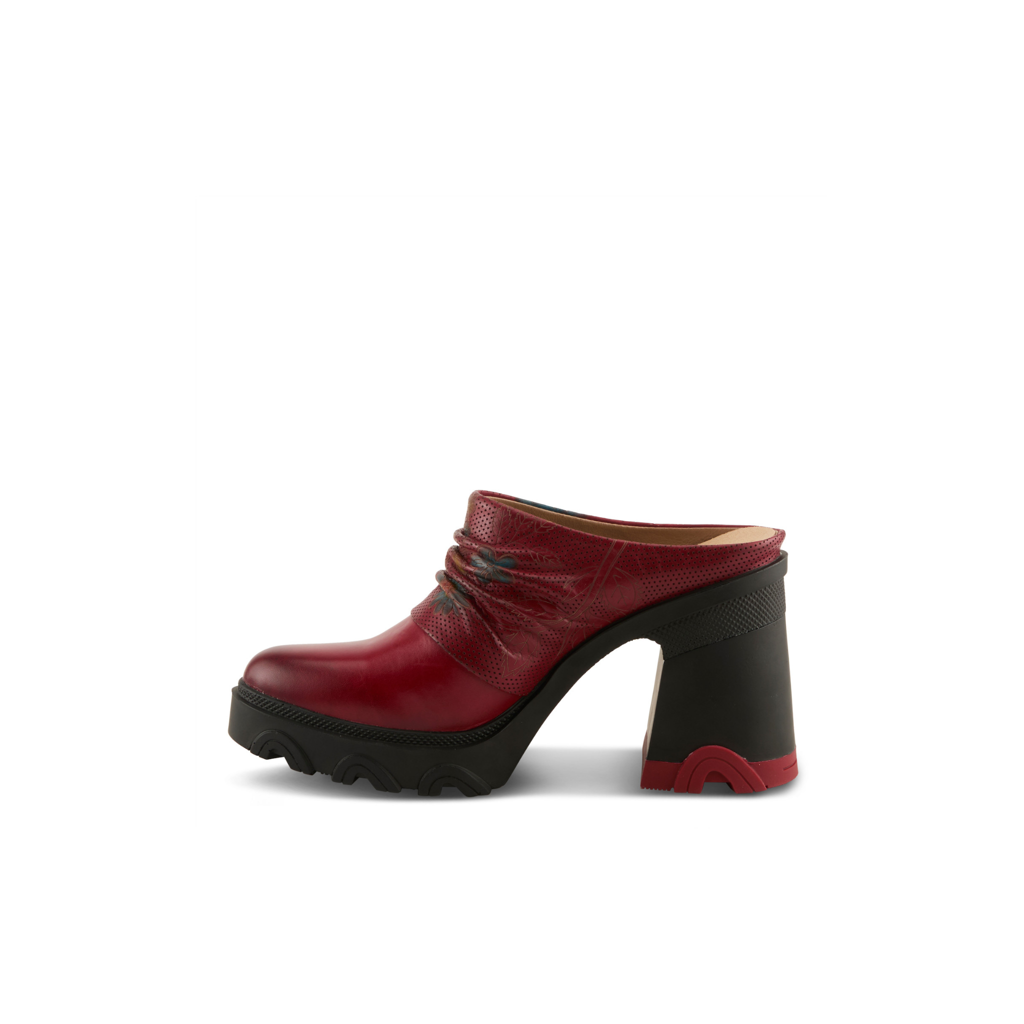 Chemistry Bootie -Dark Red