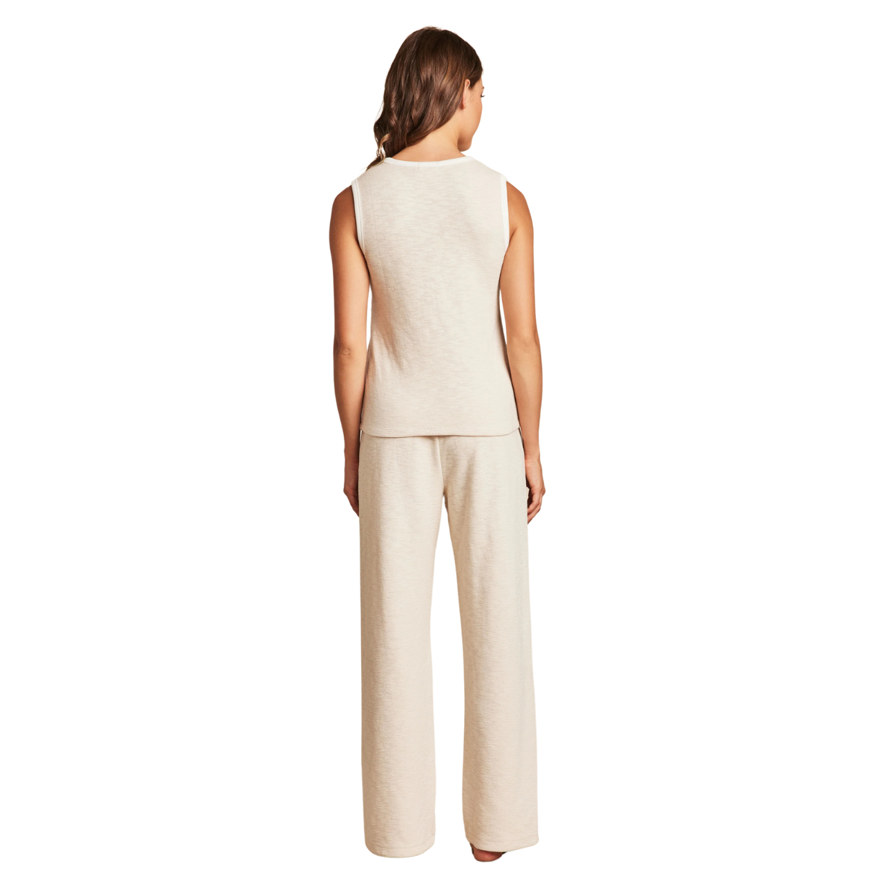 Barefoot Dreams Malibu Collection Slub Double Knit Tank -Sand Dune