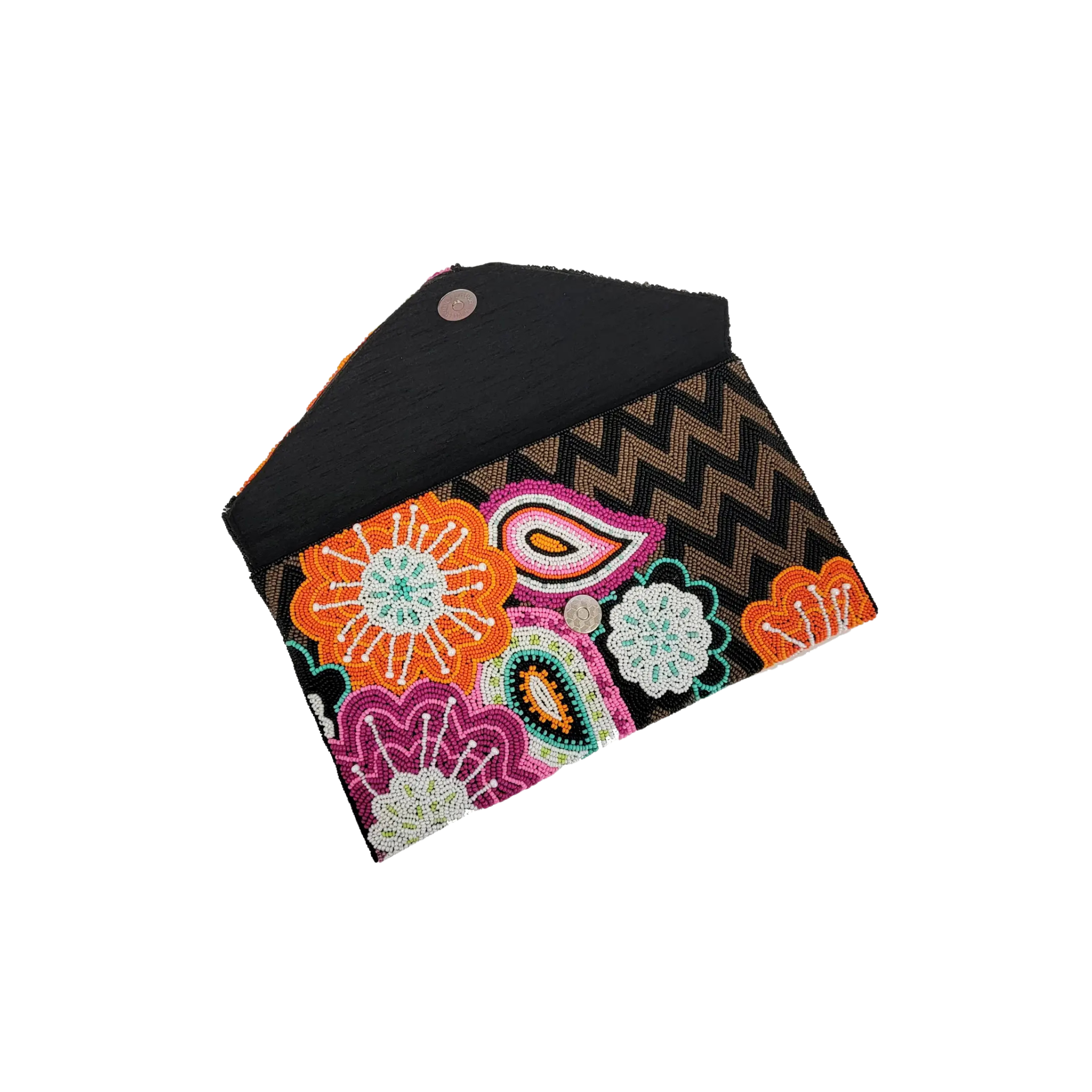 Beaded Art Zig Zag Paisley Clutch