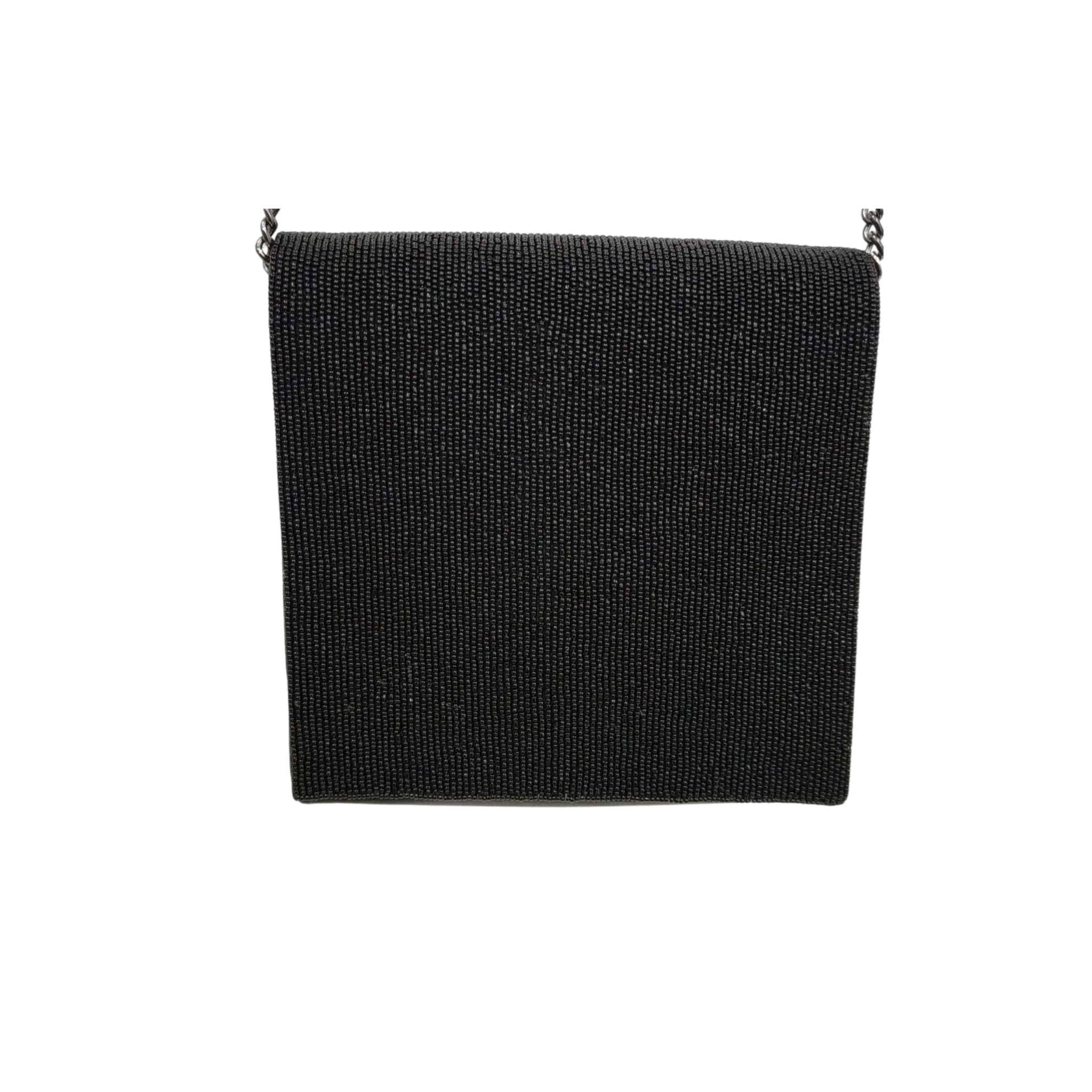 Beaded Leather Bag Heart in Heart