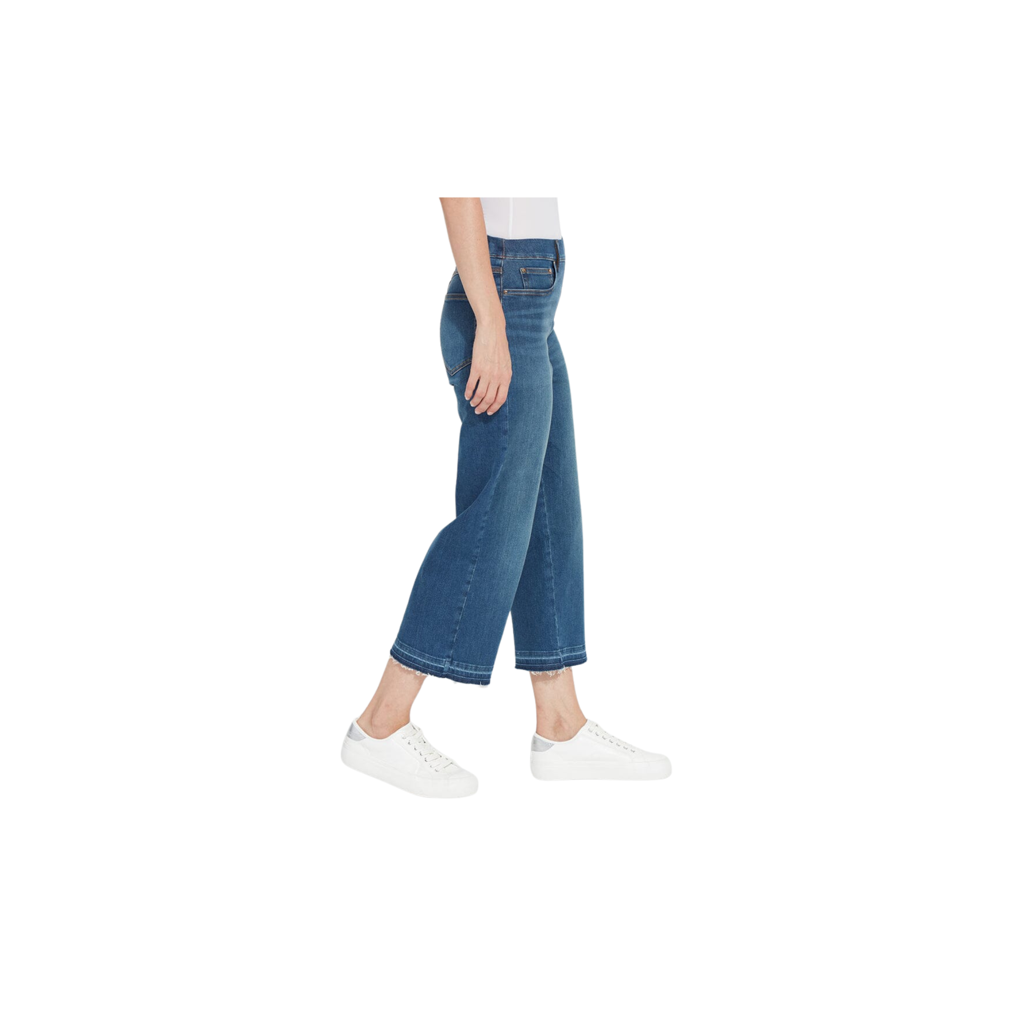Premium Denim Frances Crop Pant -Authentic Midwash