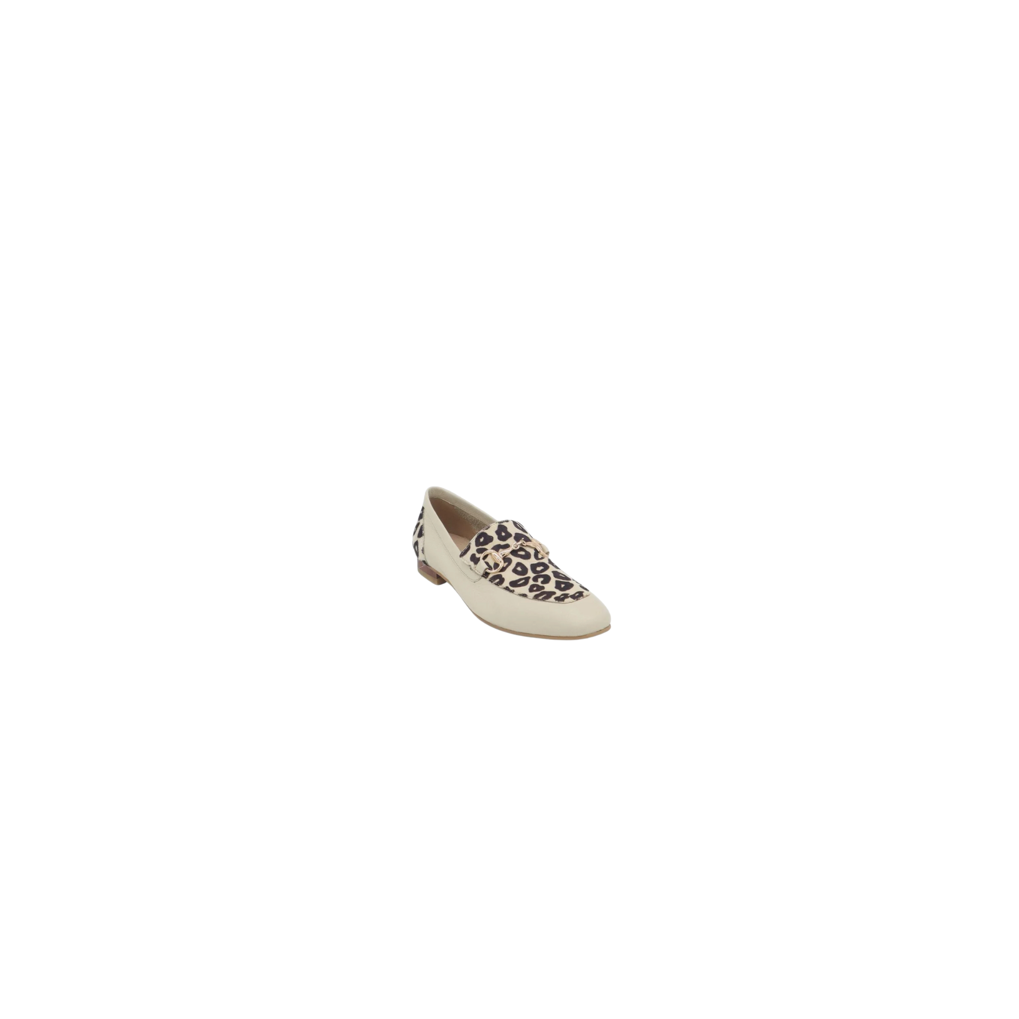 NATURAL Loafers in Ivory Leopard Print Cowhide Leather