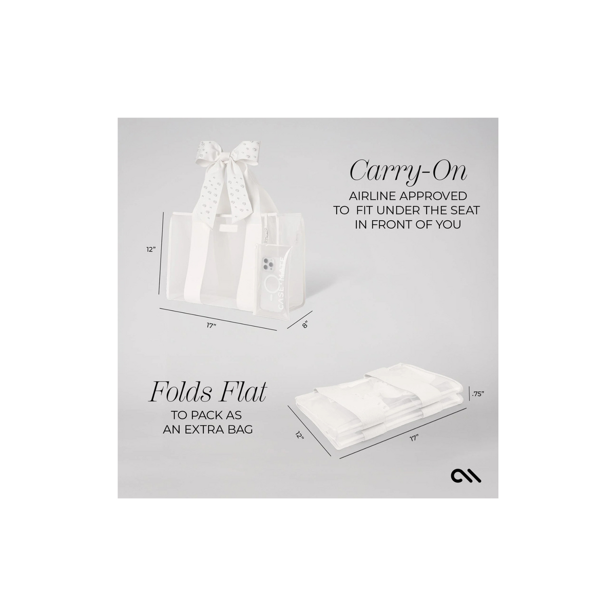 Case Mate Ivory Pearl Jelly Tote w/ Phone Pouch