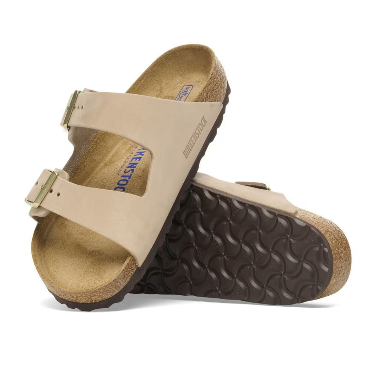Birkenstock Arizona Soft Footbed Nubuck Leather -Sandcastle