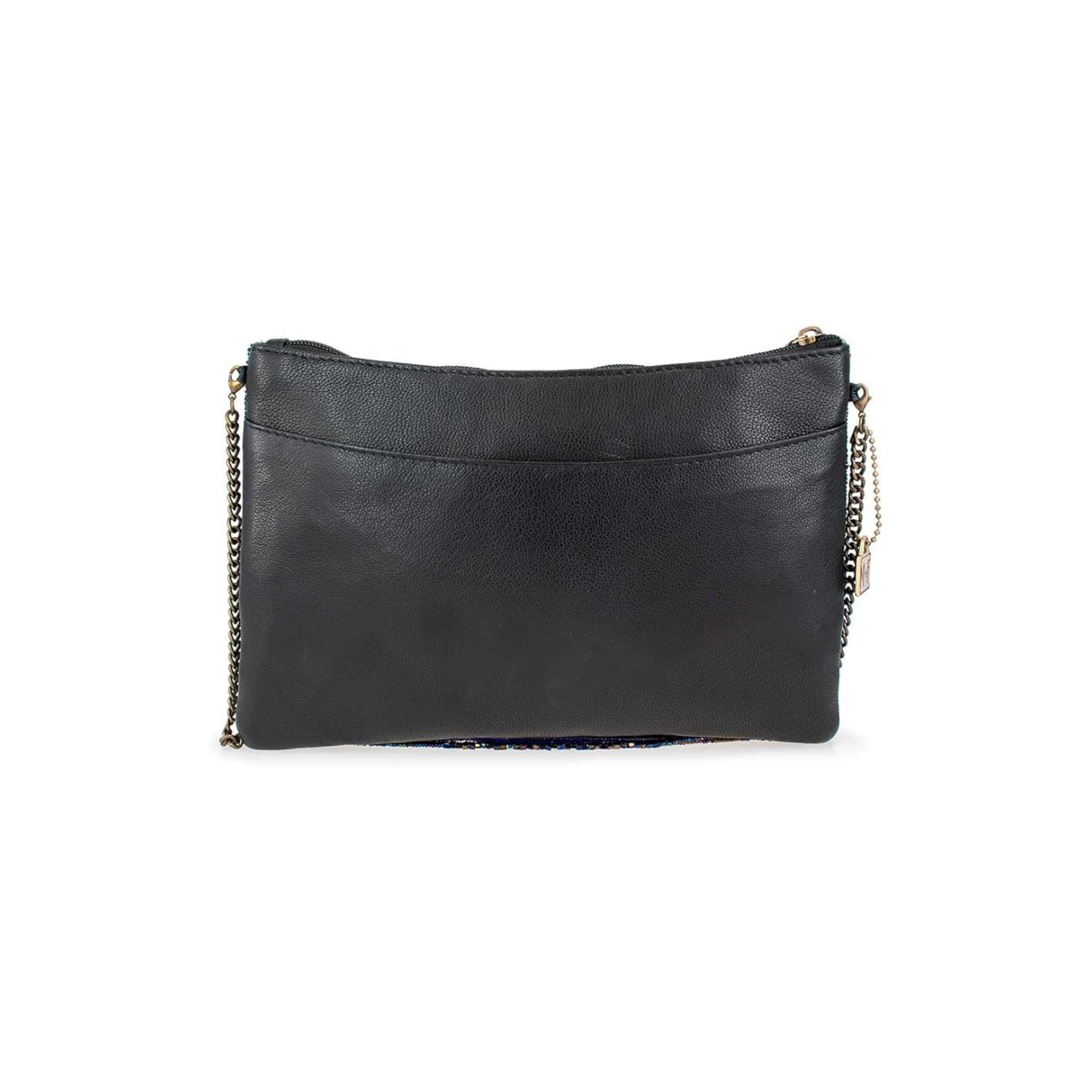 Rainbow Radiance Beaded Crossbody Handbag