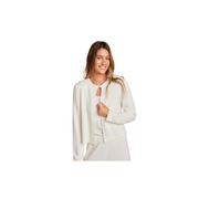 Barefoot Dreams CozyChic Lite Striped Cardigan with Button -Pearl