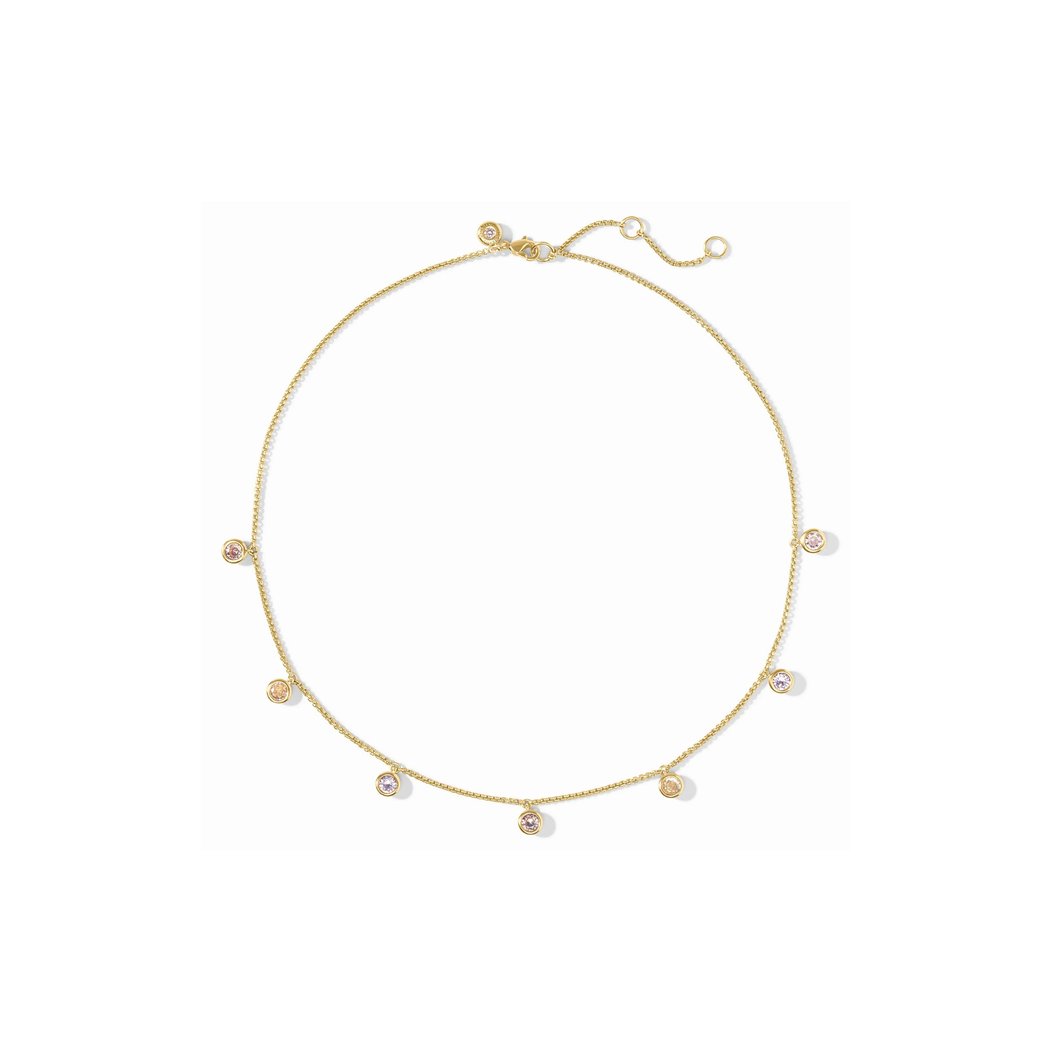 Rainbow Delicate Charm Necklace-Champagne Radiance (OS)
