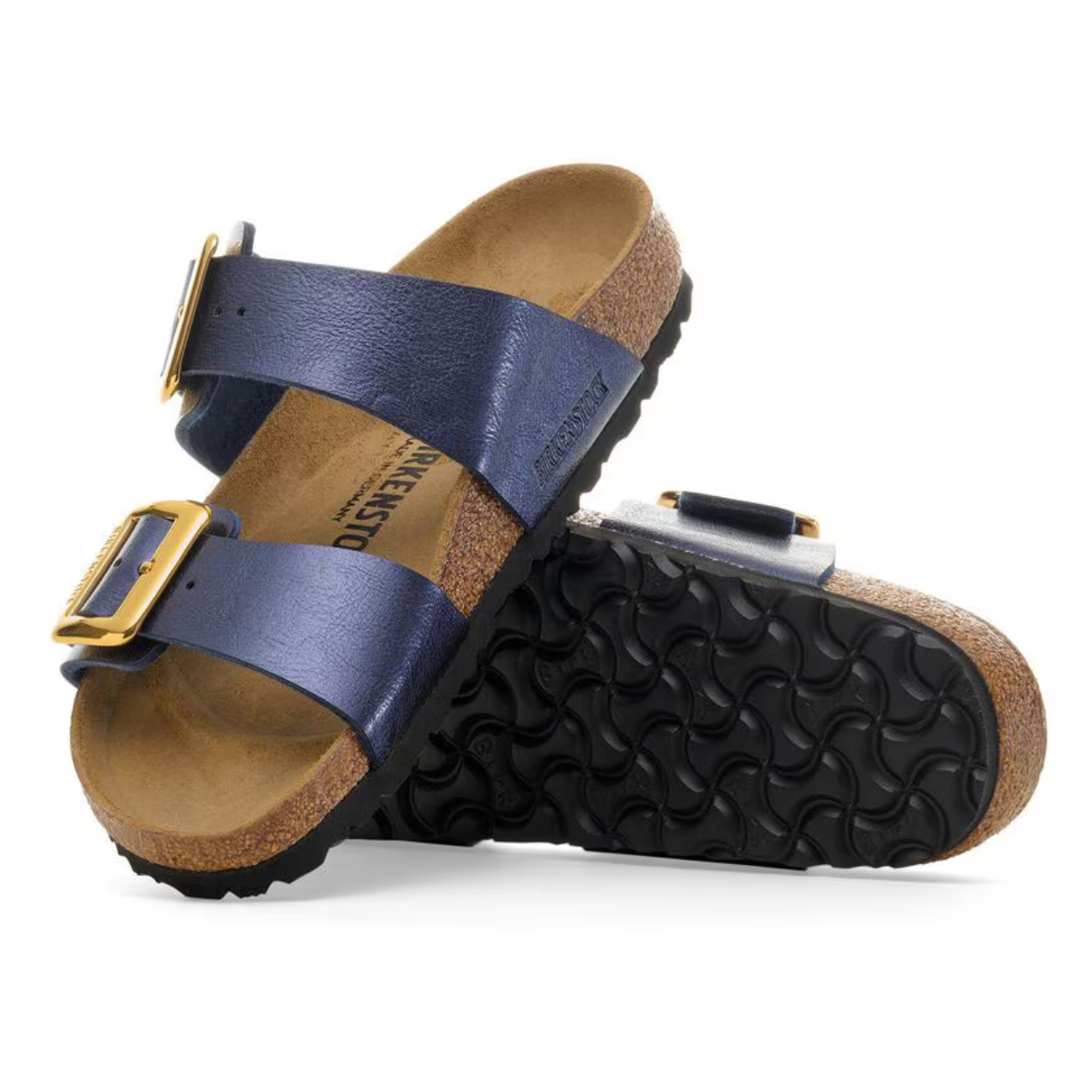 Birkenstock Sydney Luxe Buckle Birko Flor - Graceful Midnight Blue
