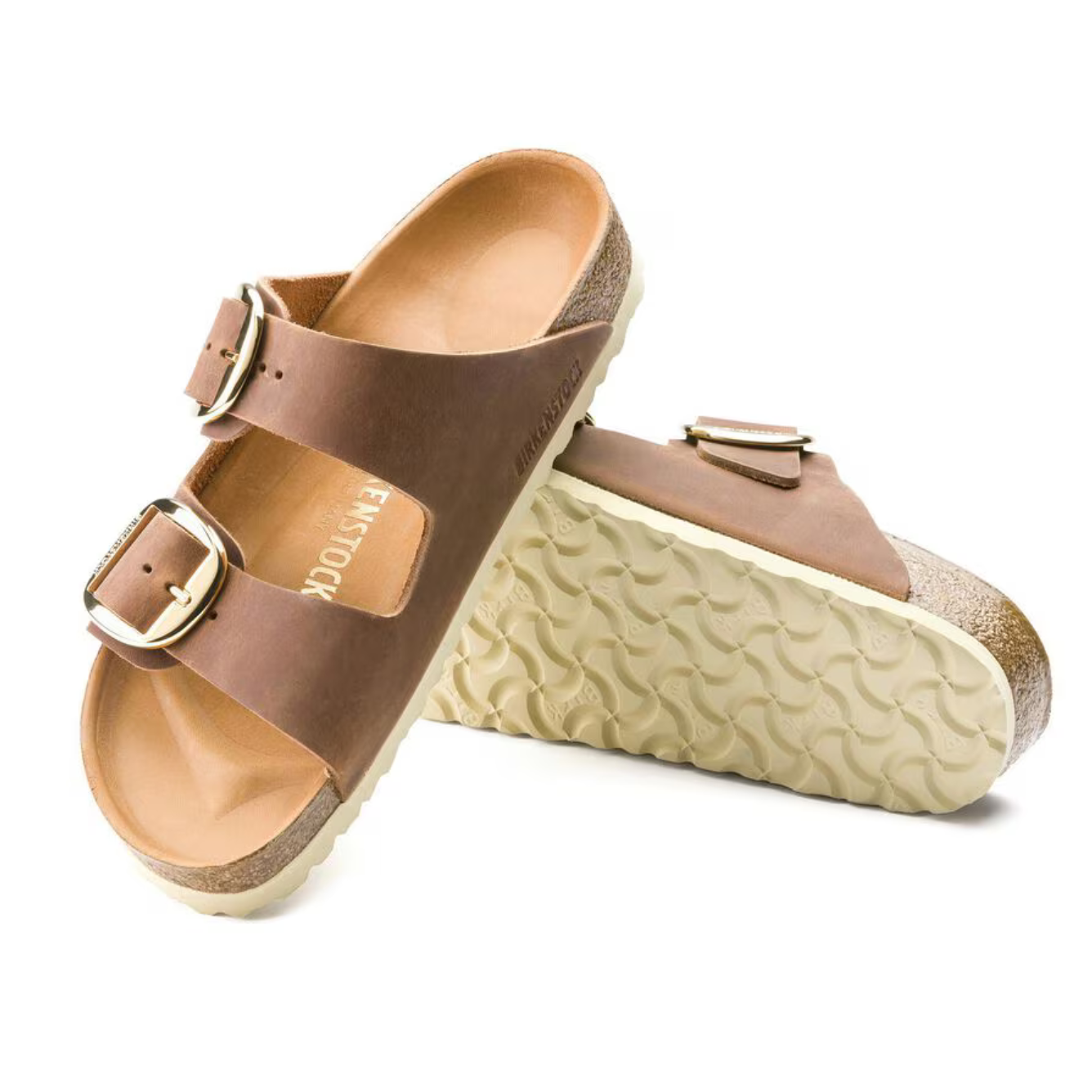 Birkenstock Arizona Big Buckle Oiled Leather -Cognac (Narrow Width)