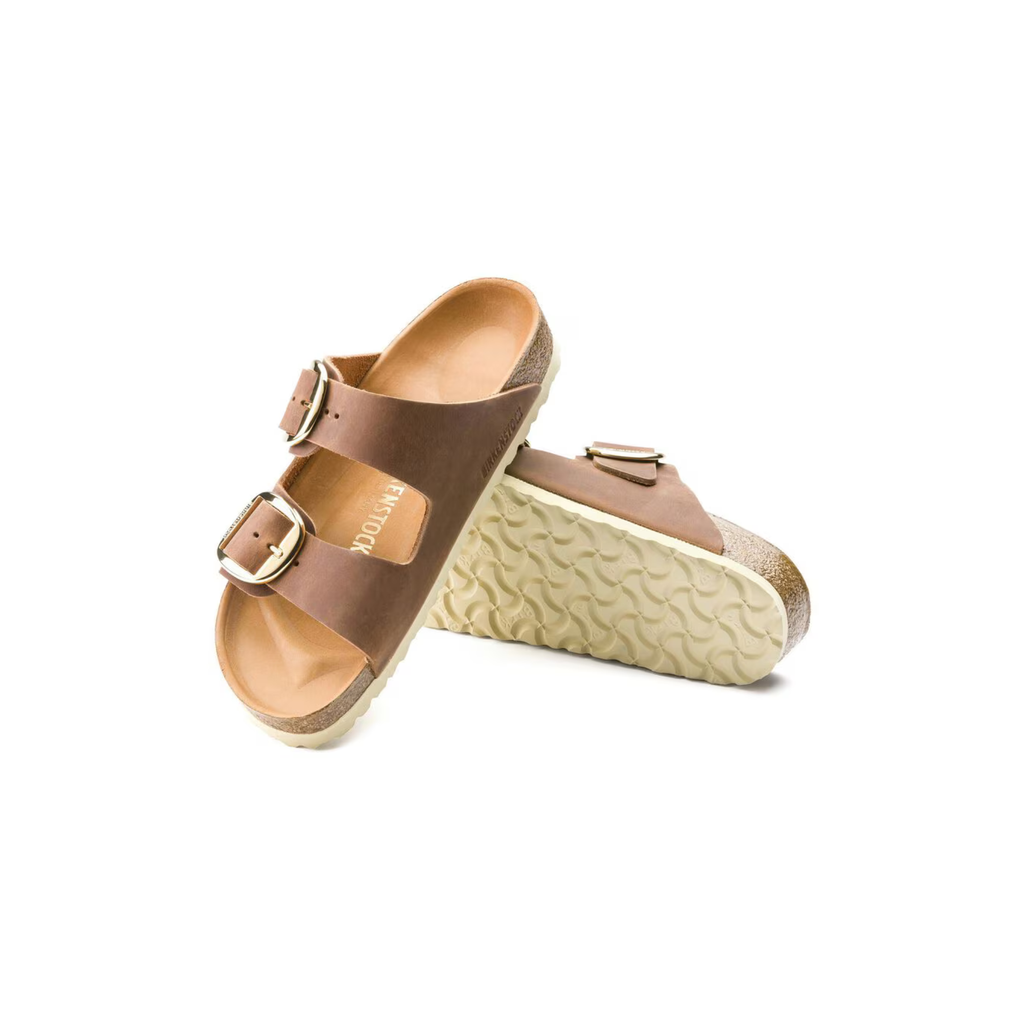 Arizona Big Buckle Oiled Leather -Cognac