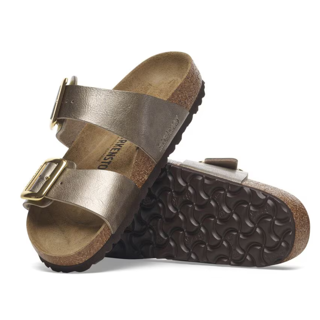 Birkenstock Sydney Luxe Buckle Birko-Flor-Graceful Taupe (Narrow Width)