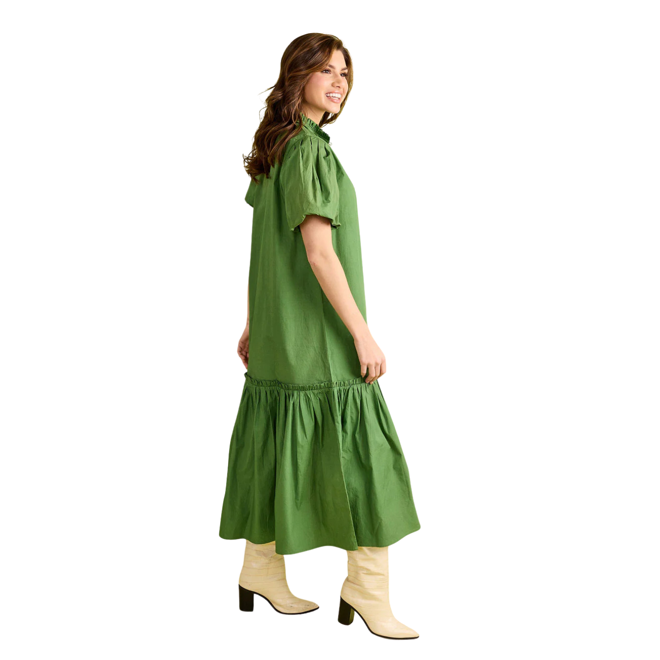 Double A Carly Dress-Boxwood