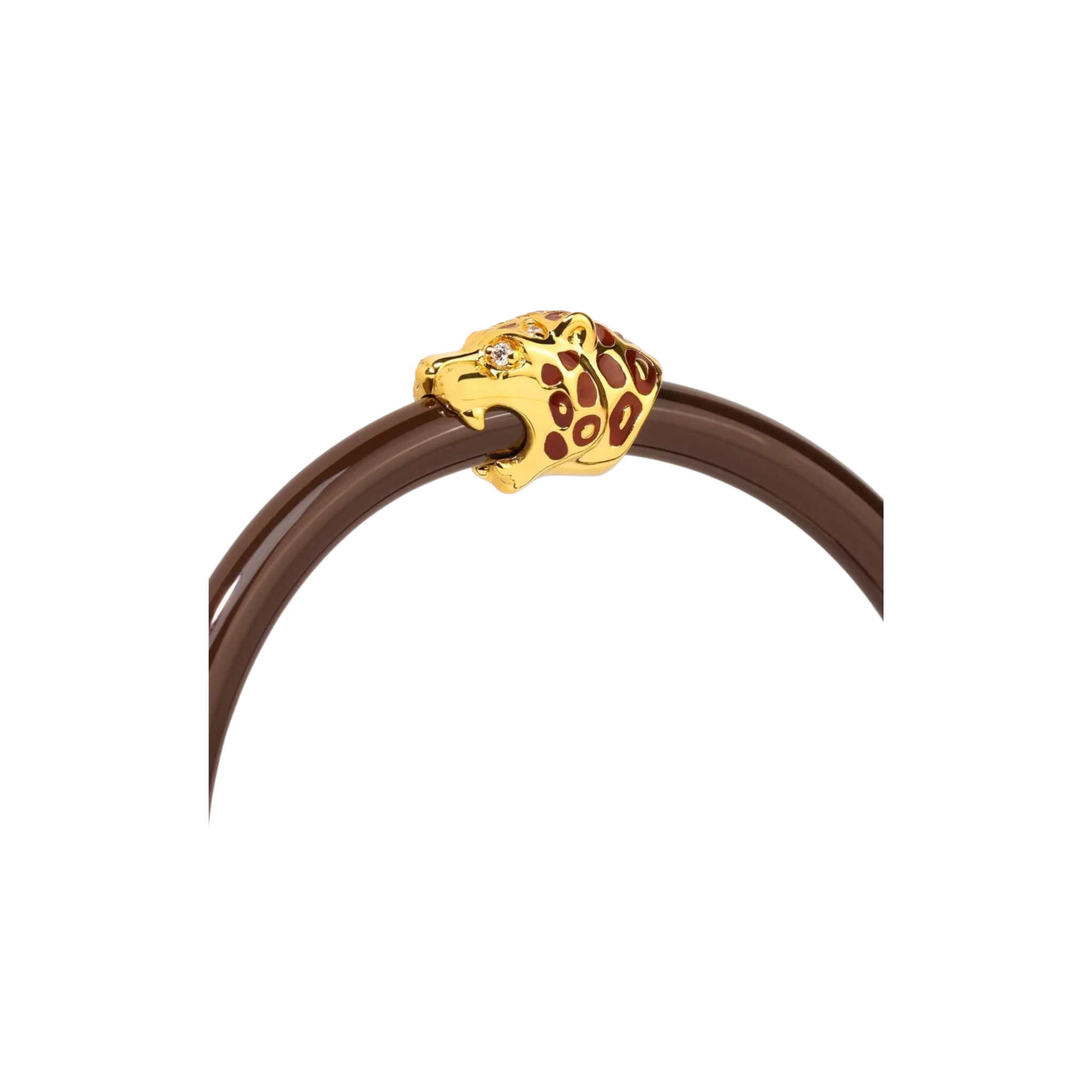 BuDhaGirl Fauna Panther All Weather Bangle -Chocolate