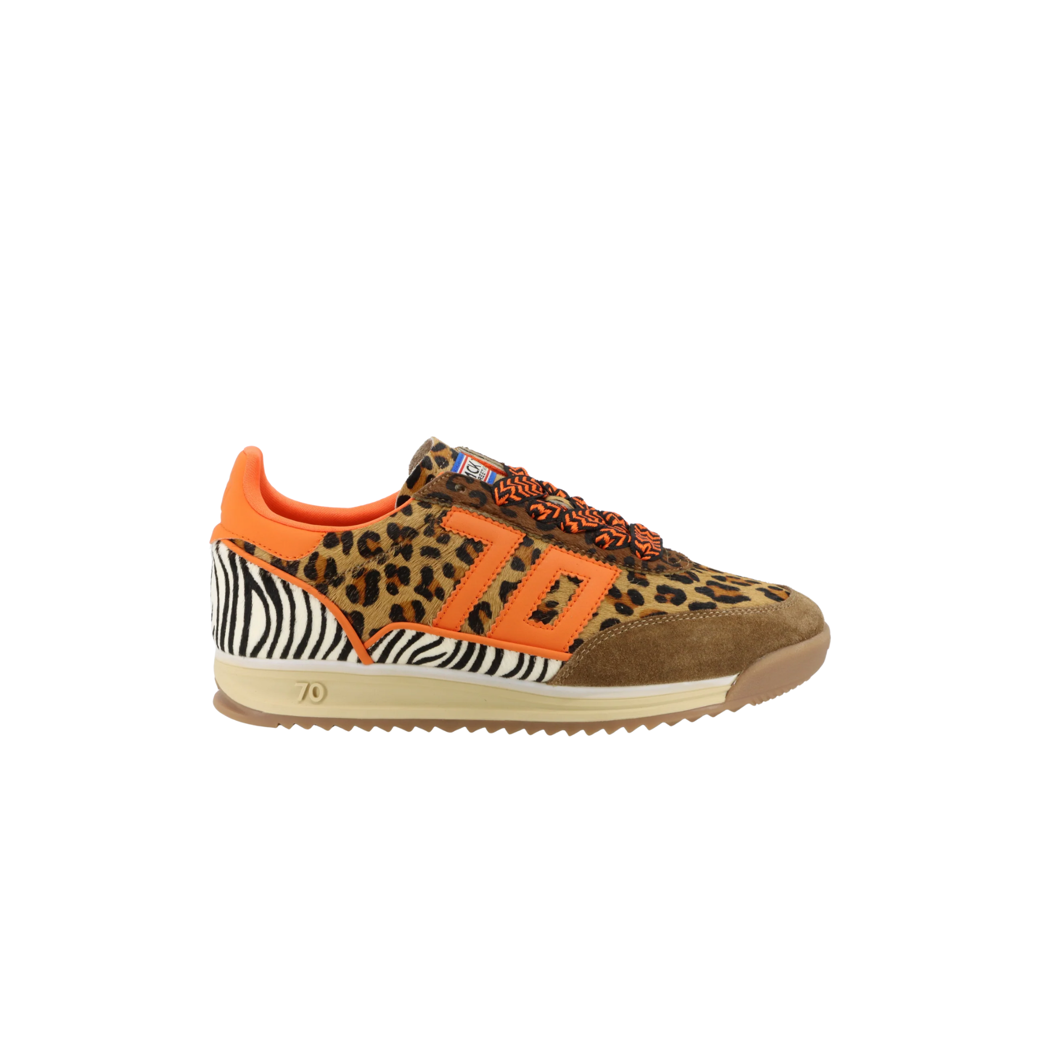 Jogger L Sneaker-Mix Cuoio Orange