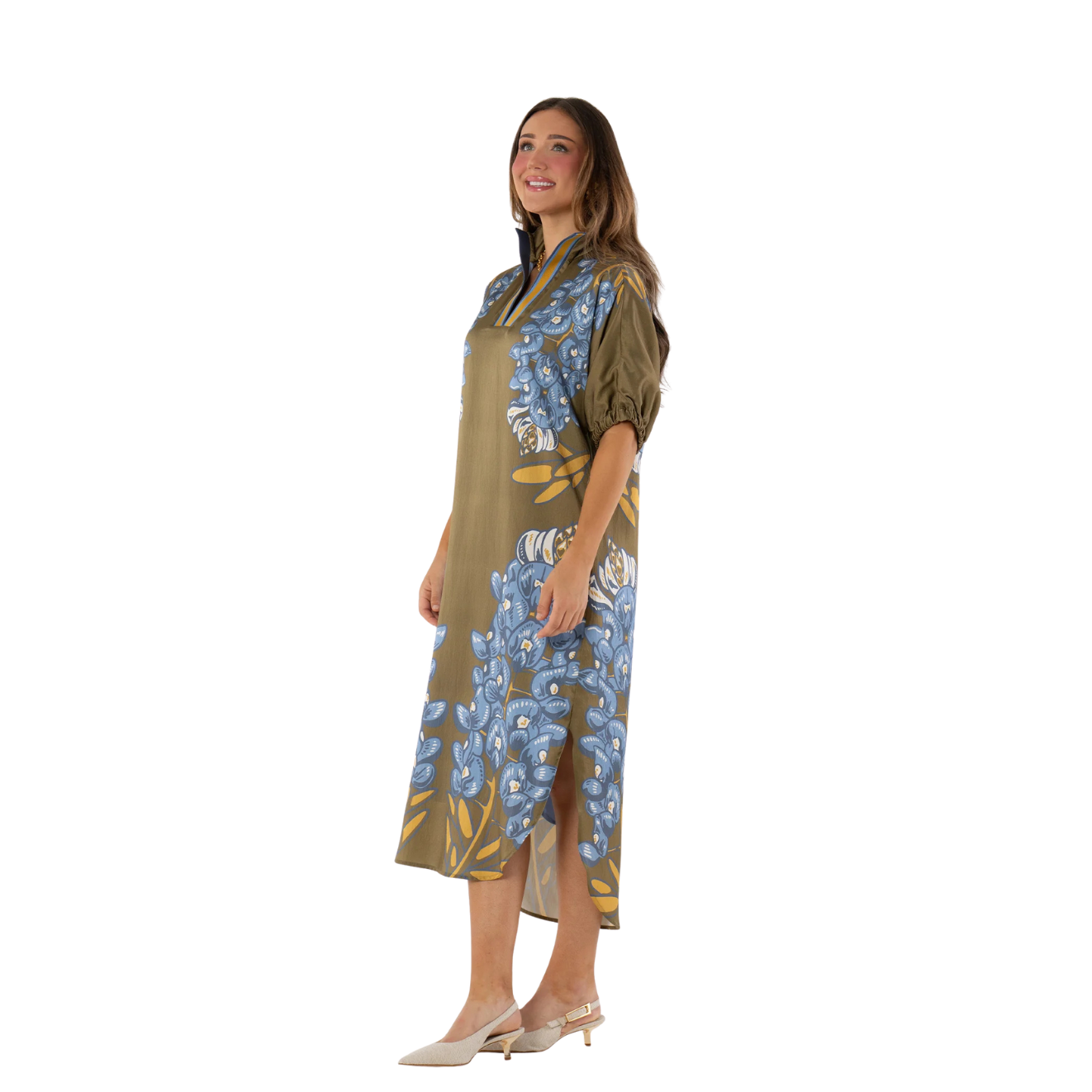 Emily McCarthy Poppy Caftan -Bluebonnet