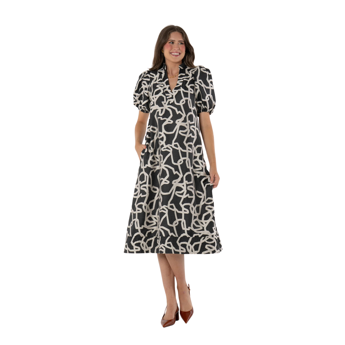 Emily McCarthy Hampton Dress -Boot Novelty Jacquard