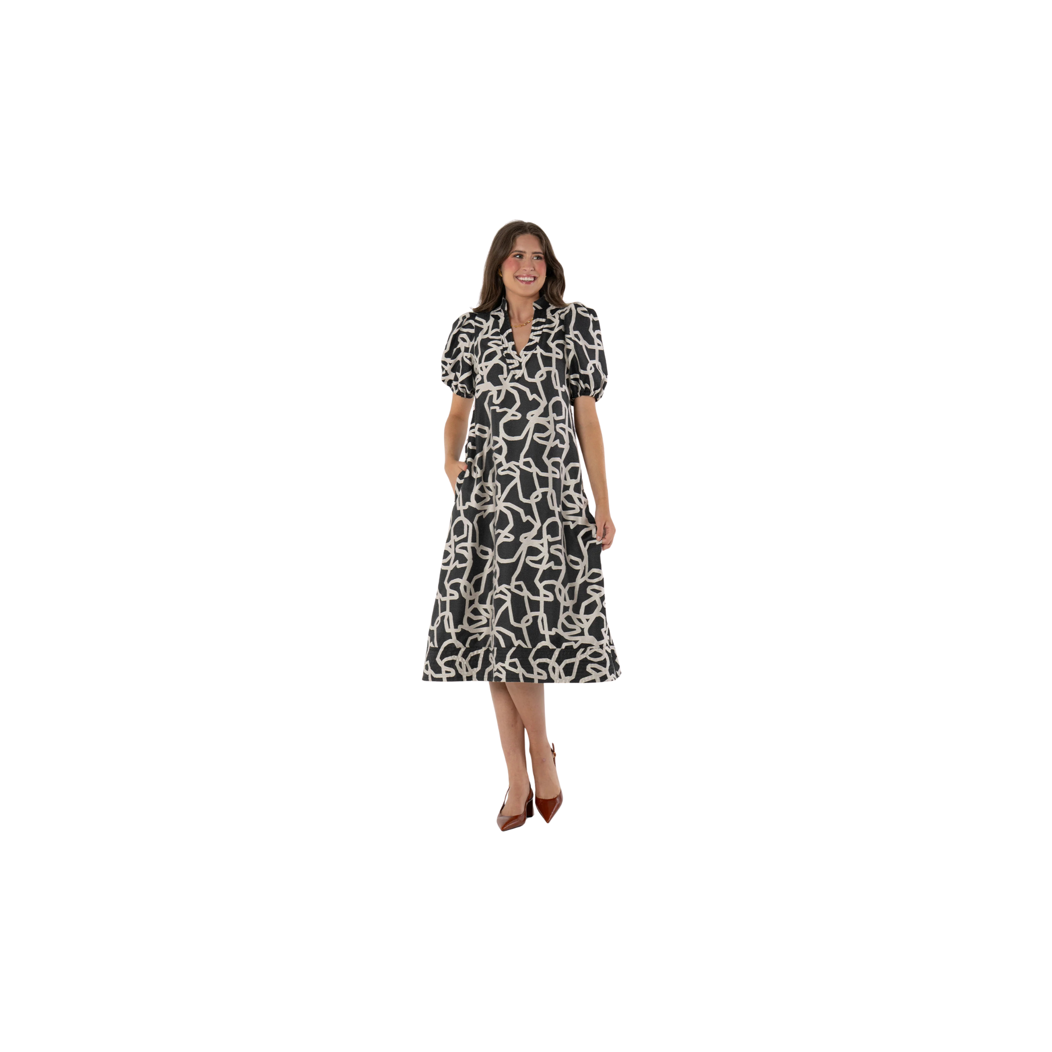 Emily McCarthy Hampton Dress -Boot Novelty Jacquard