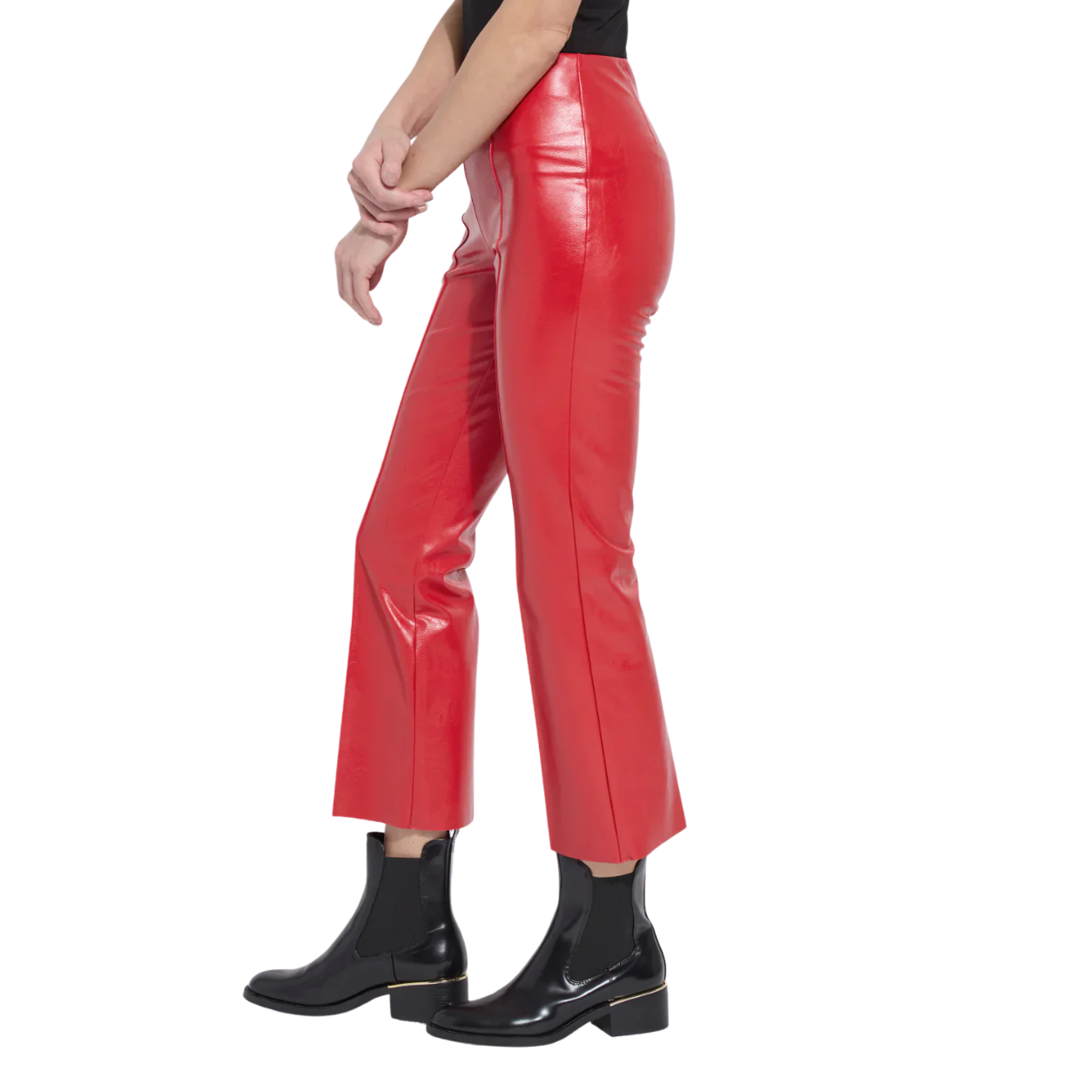 Lysse Ankle Elysse Vegan Leather Pant -Extra Ordinary Red