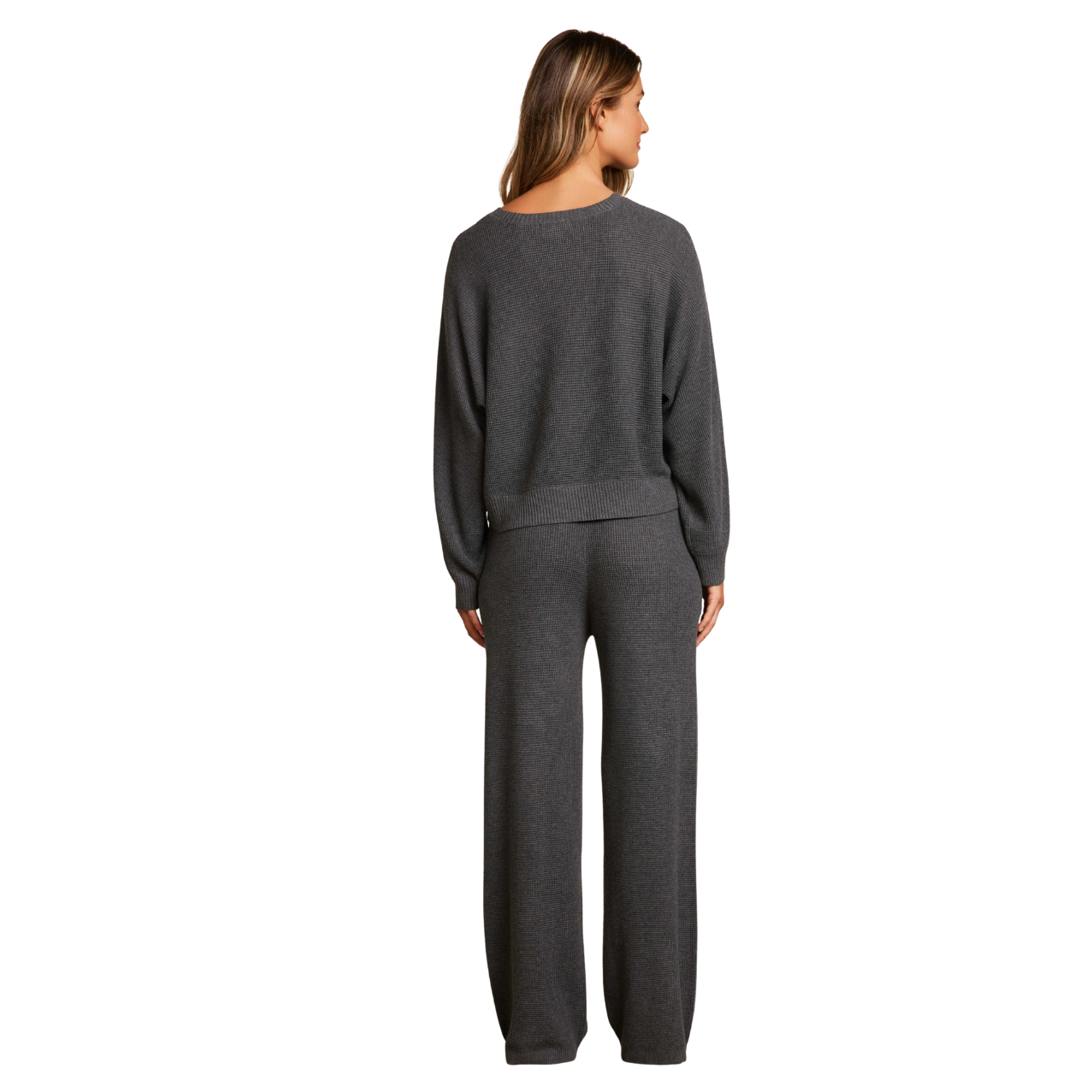 Barefoot Dreams Luxeblend Waffle Knit Pullover -Anchor