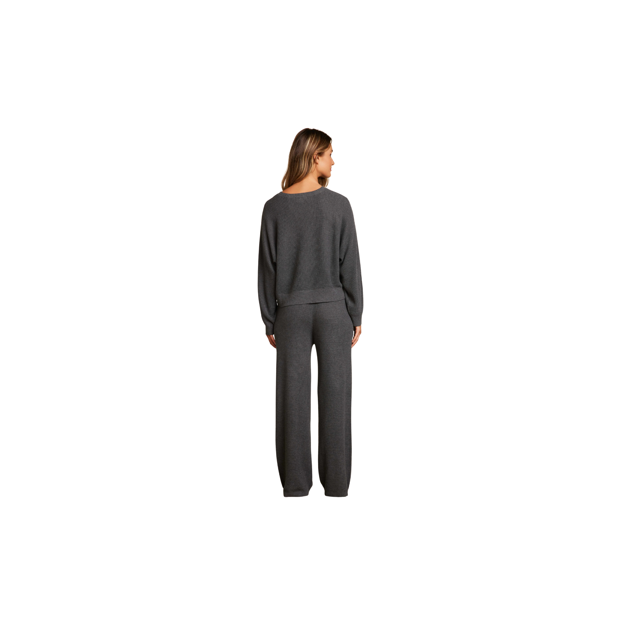 Barefoot Dreams Luxeblend Waffle Knit Pullover -Anchor