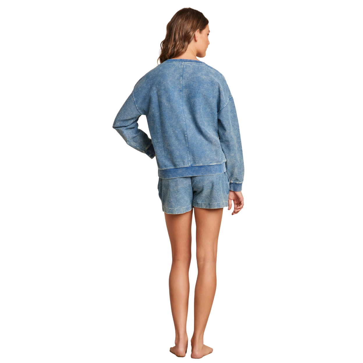 Barefoot Dreams Knit Pullover -Indigo Lt. Wash