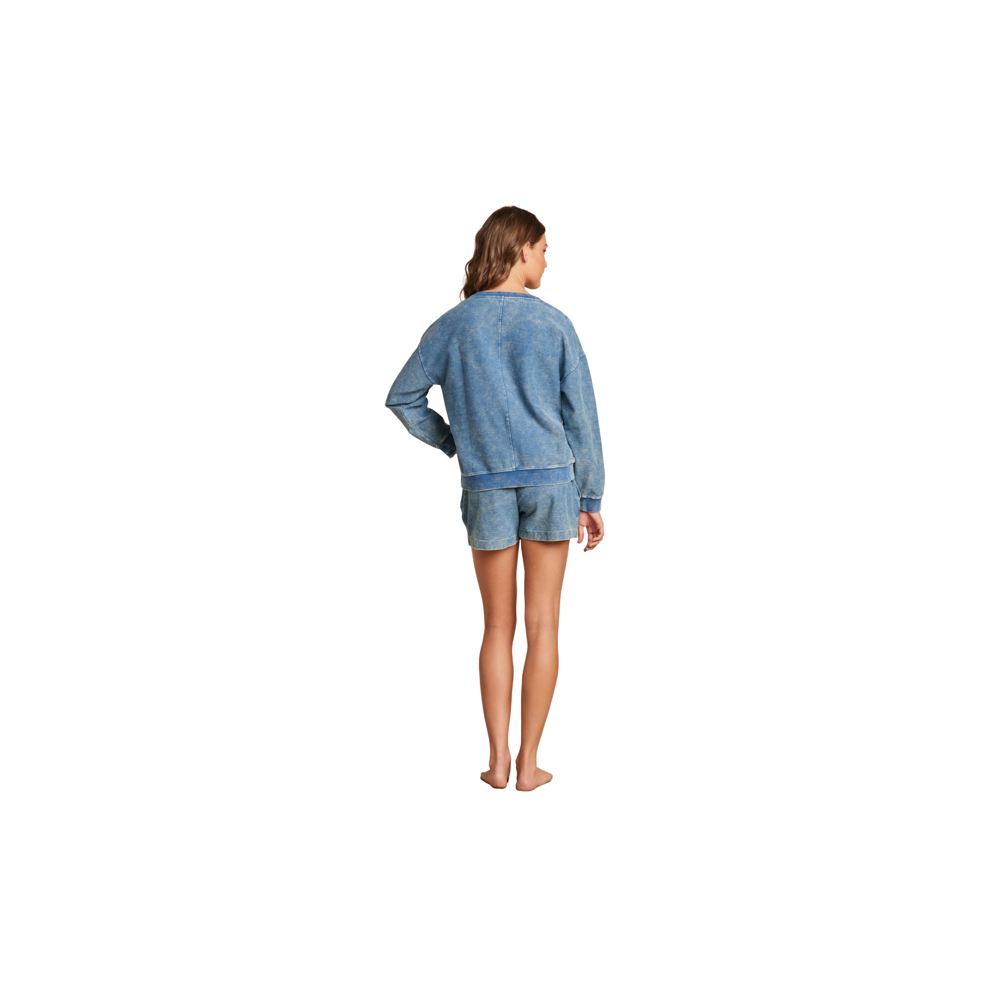 Barefoot Dreams Knit Pullover -Indigo Lt. Wash