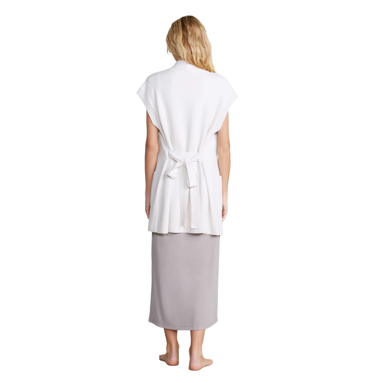 Barefoot Dreams CozyChic Ultra Lite® Waist Tie Vest -Sand Dune