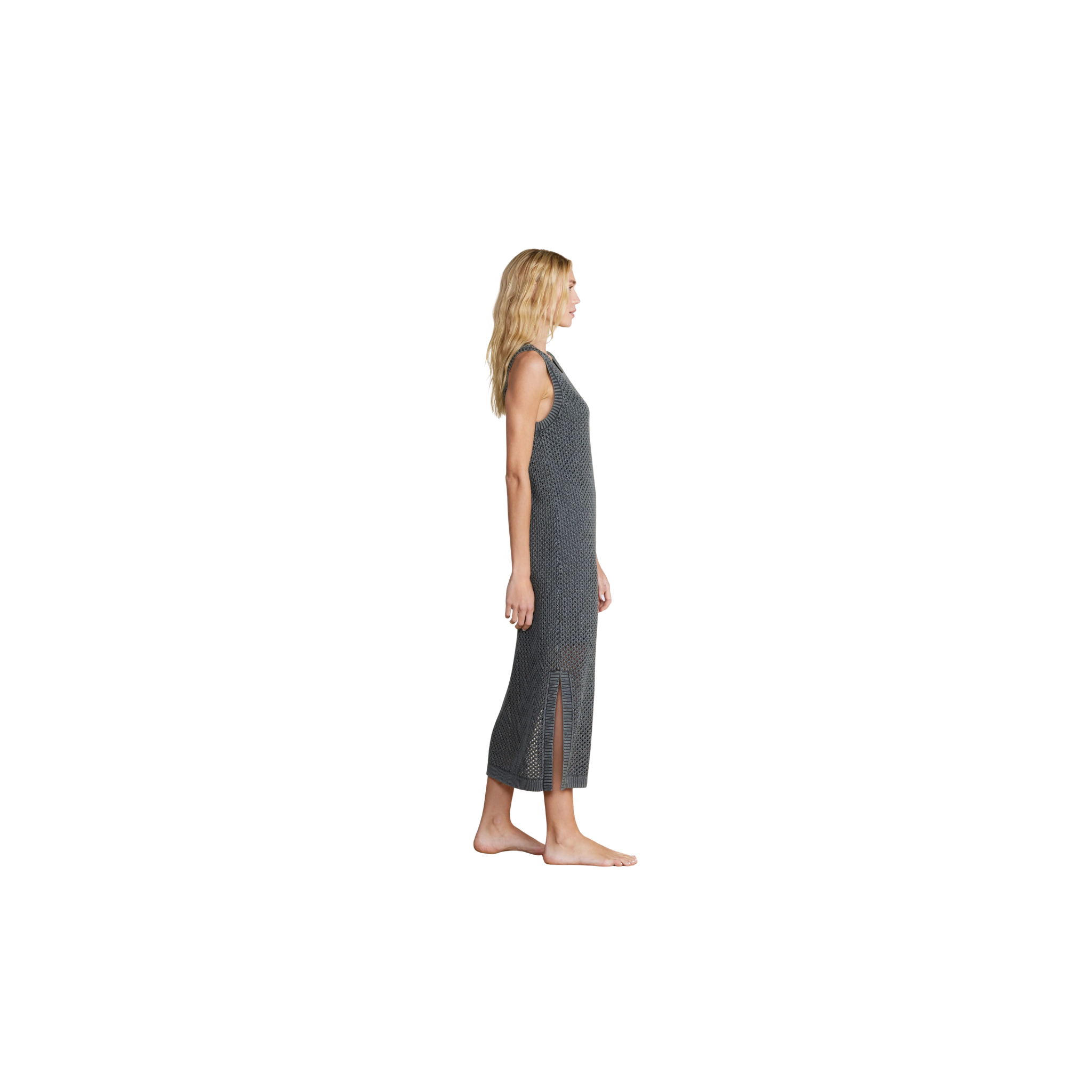 Barefoot Dreams Sun Bleached Beach Dress -Faded Black