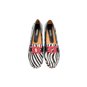 Vaneli Aiker Loafer -Black/White Zebra Hair