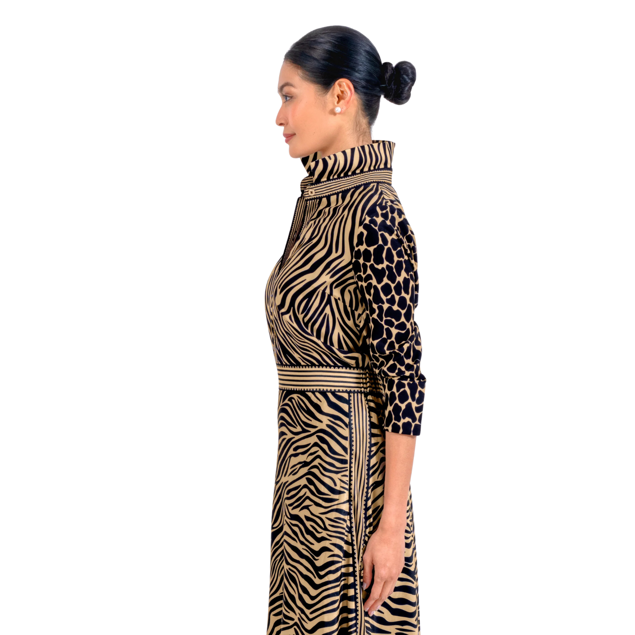 Boyfriend Shirt -Animal Instincts Zebra Khaki