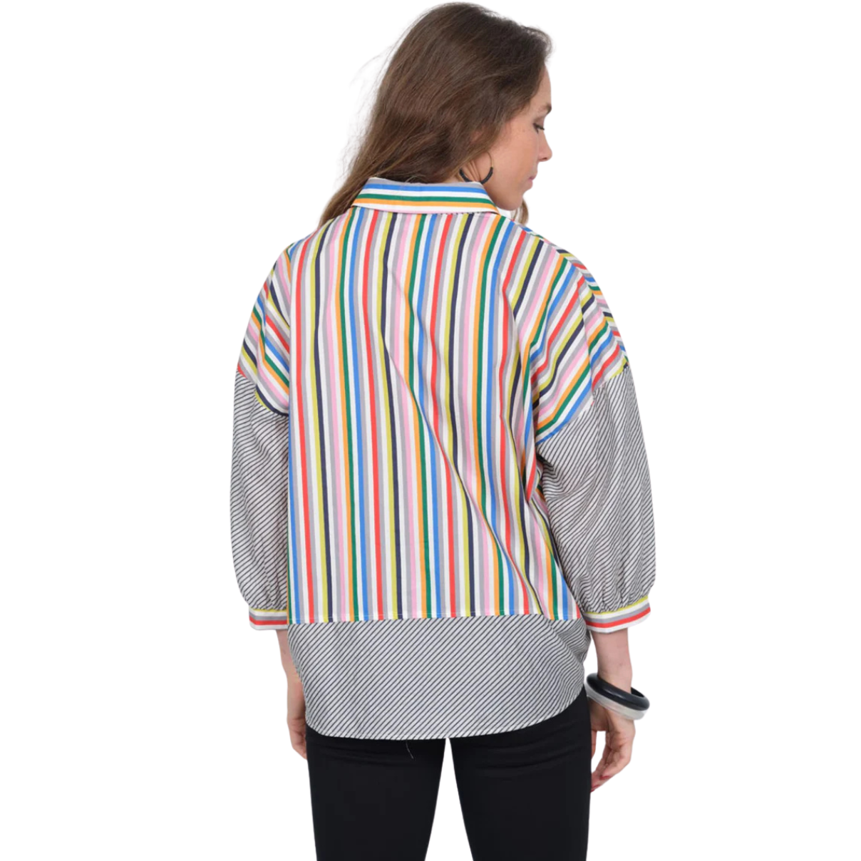 Lior Paris Cyra Button Up Shirt-Multi Stripe