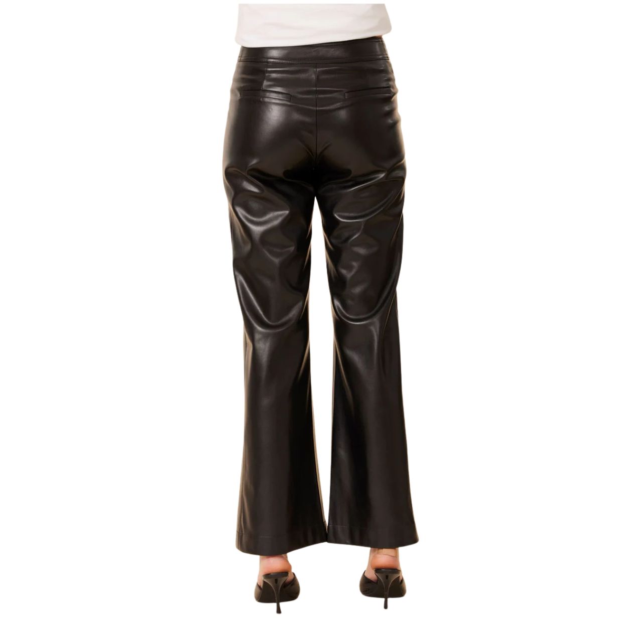 Dolce Cabo Vegan Leather Double Zip Pant -Black