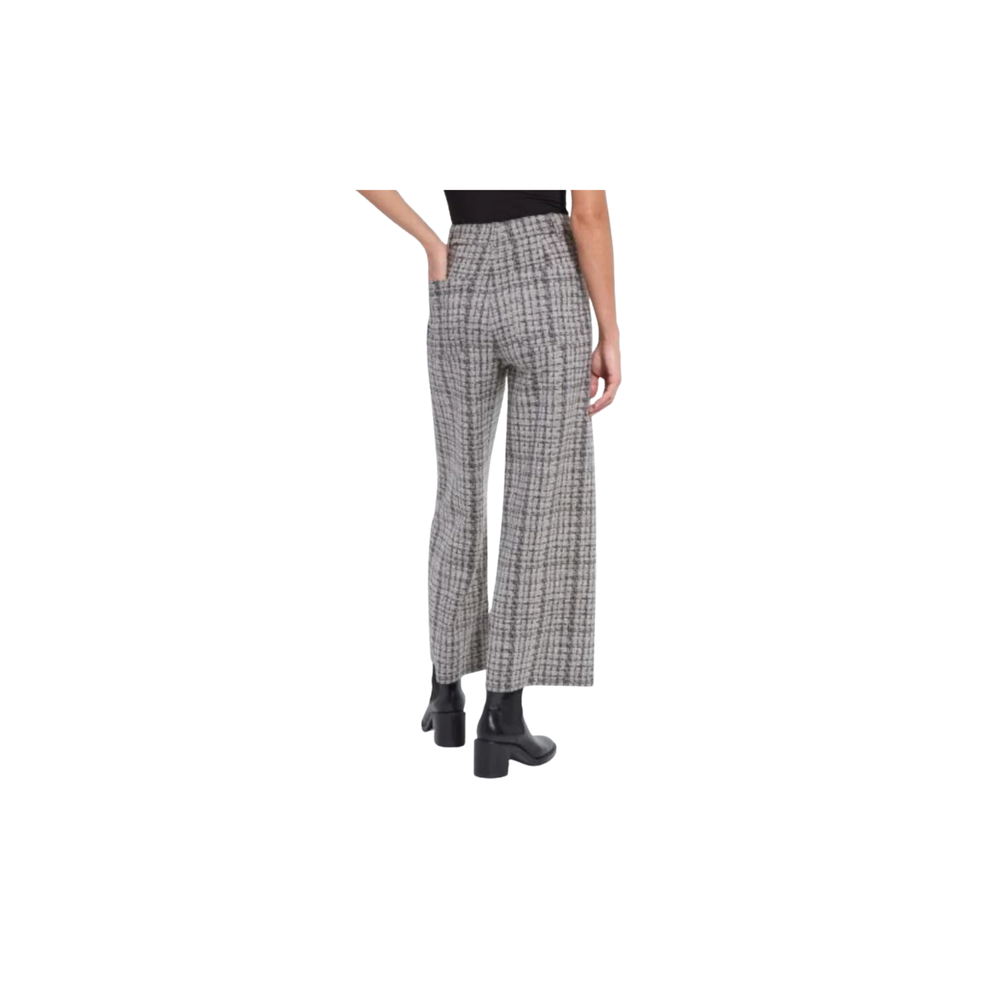 Erin High Waist Wide Leg Pant -Lush Tweed