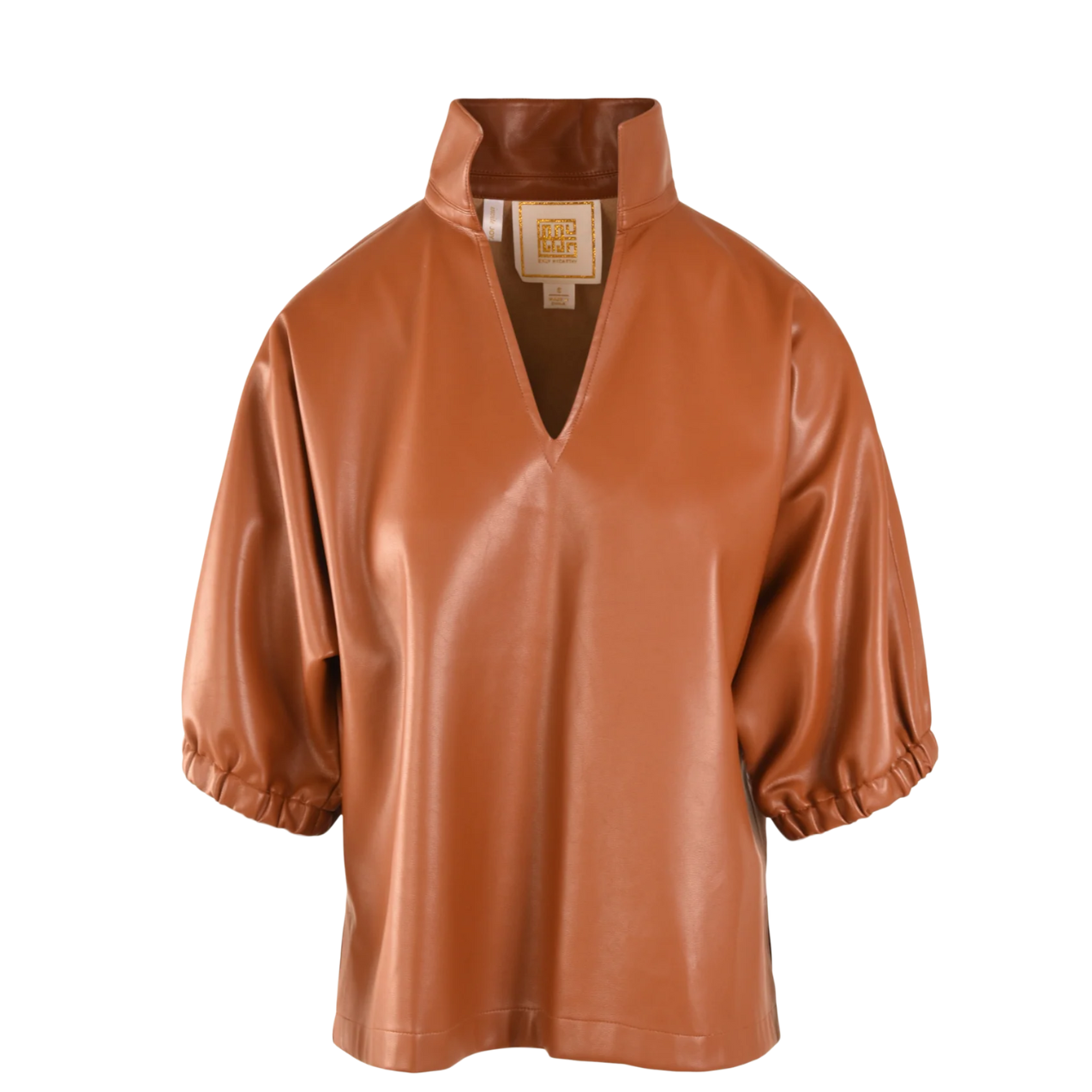 Emily McCarthy Poppy Top - Luggage Vegan Leather