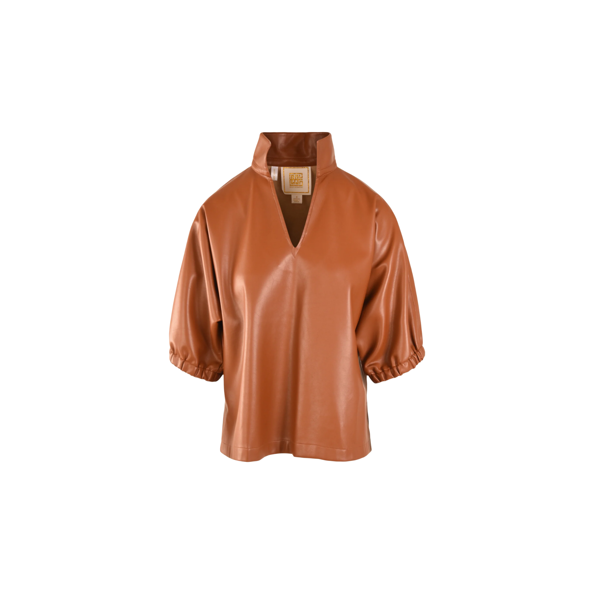 Emily McCarthy Poppy Top - Luggage Vegan Leather