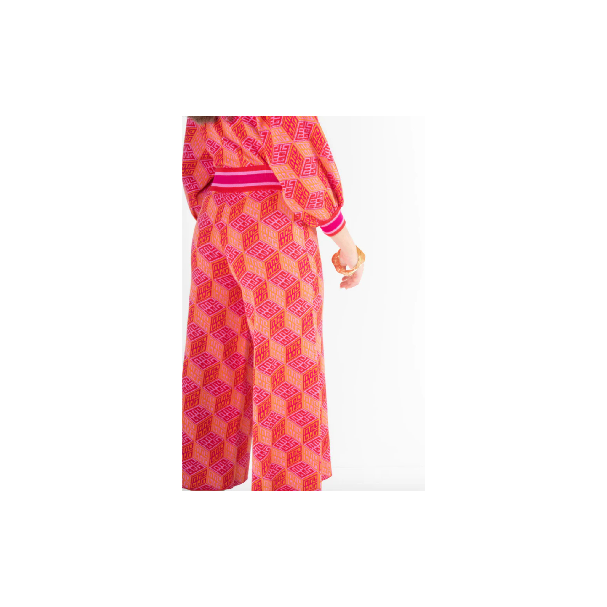 Emily McCarthy Teddy Crop Trouser -Block Monogram