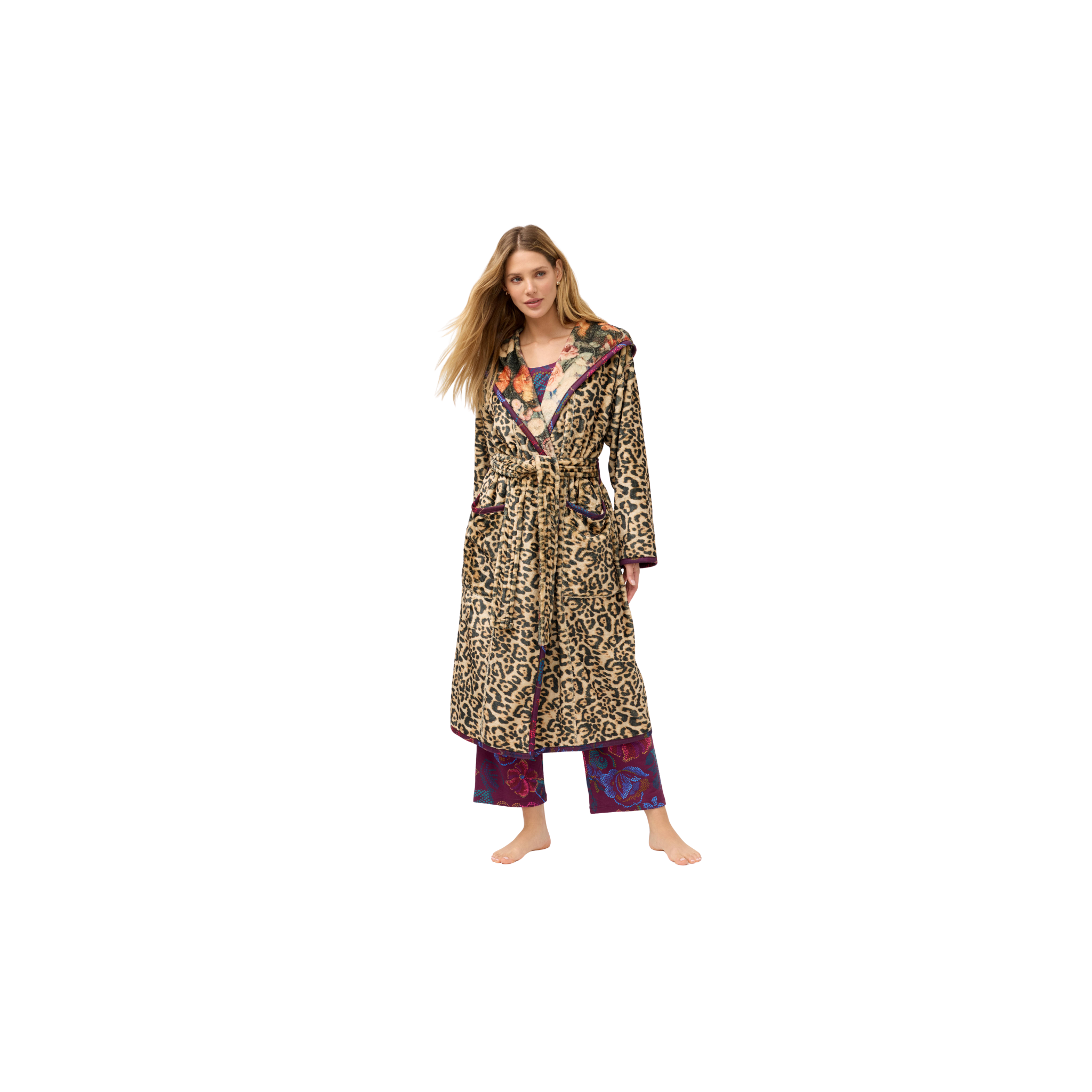 Johnny Was Aditi Reversible Robe -Bellina Leopard