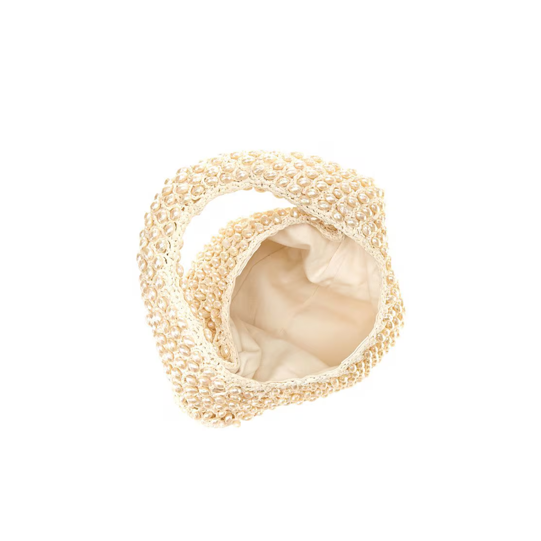 BTB Los Angeles Perola Hobo Shoulder Bag -White