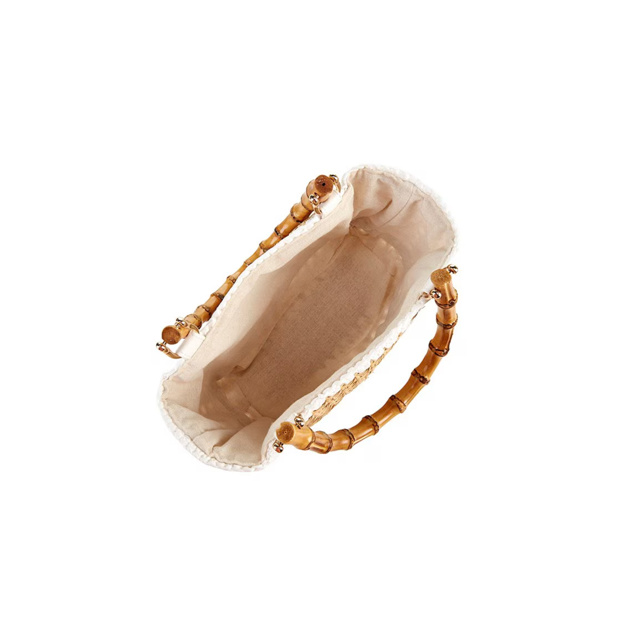 BTB Los Angeles Elodie Top Handle Bag - Natural/White