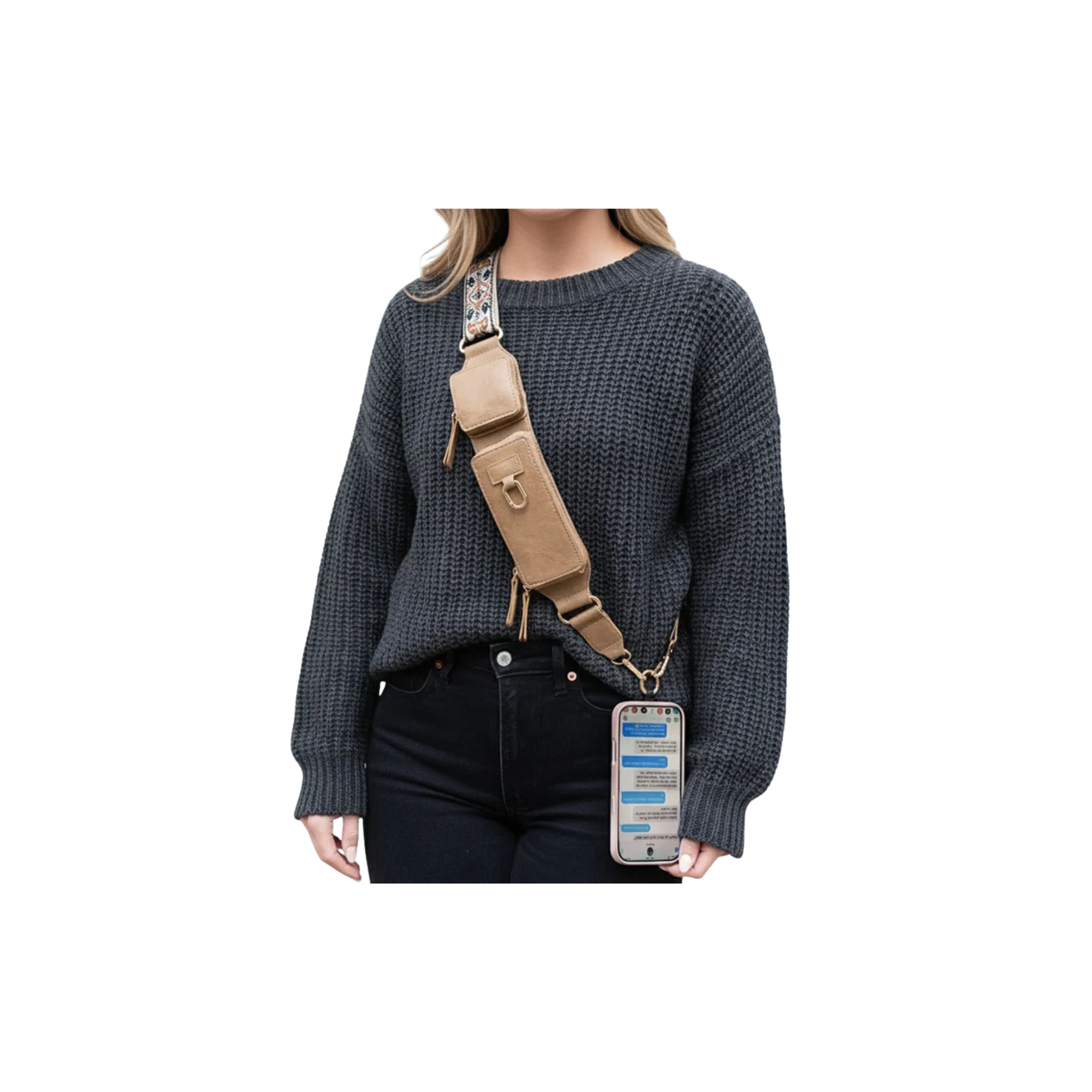 Save the Girls: Zip & Clip RFID Strap -Cappuccino