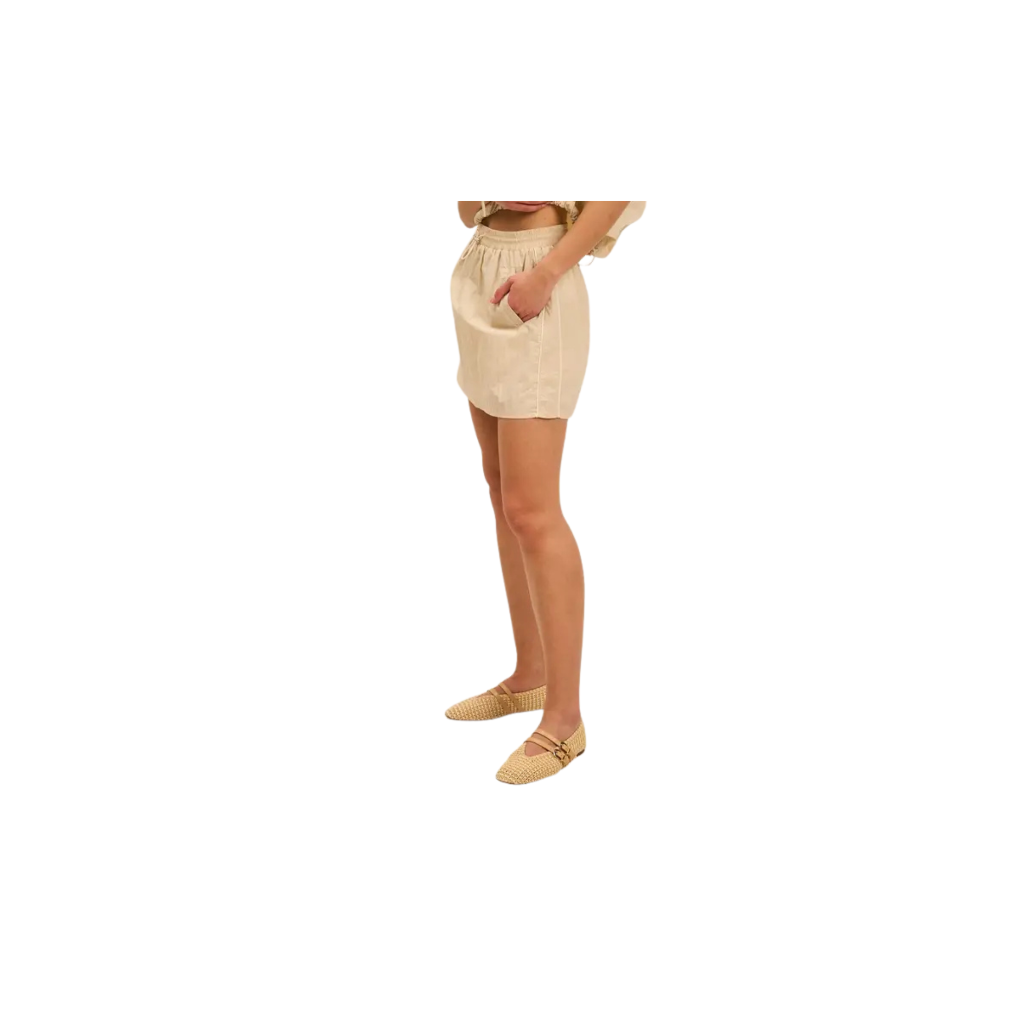 The GREii Sporty Chic Piping Detail Skirt -Beige