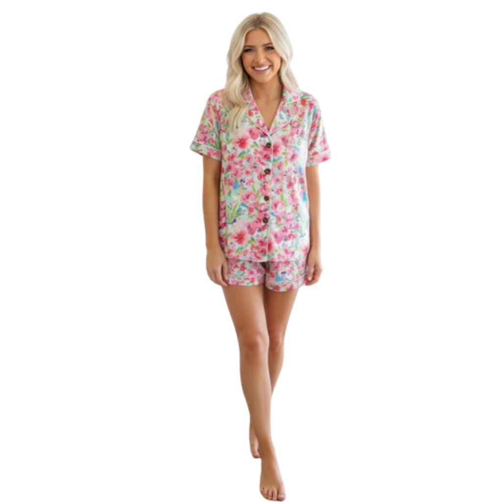 Moon Ryder Oriental Garden Short Sleeve Lounge Set