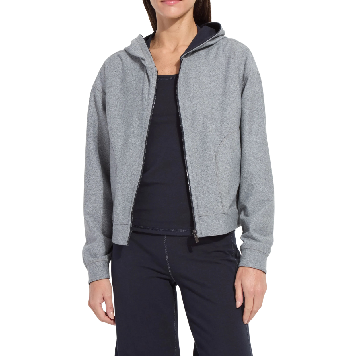 Lysse Jovie Reversible Hoodie -True Navy/Grey Melange