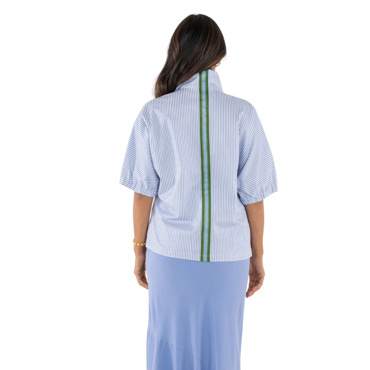 Emily McCarthy Poppy Top -Grapemist Stripe