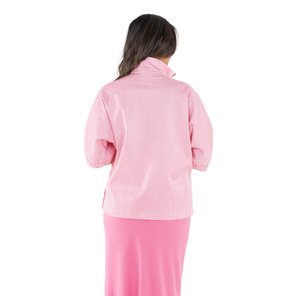 Emily McCarthy Bonny Top -Pink Carnation Stripe