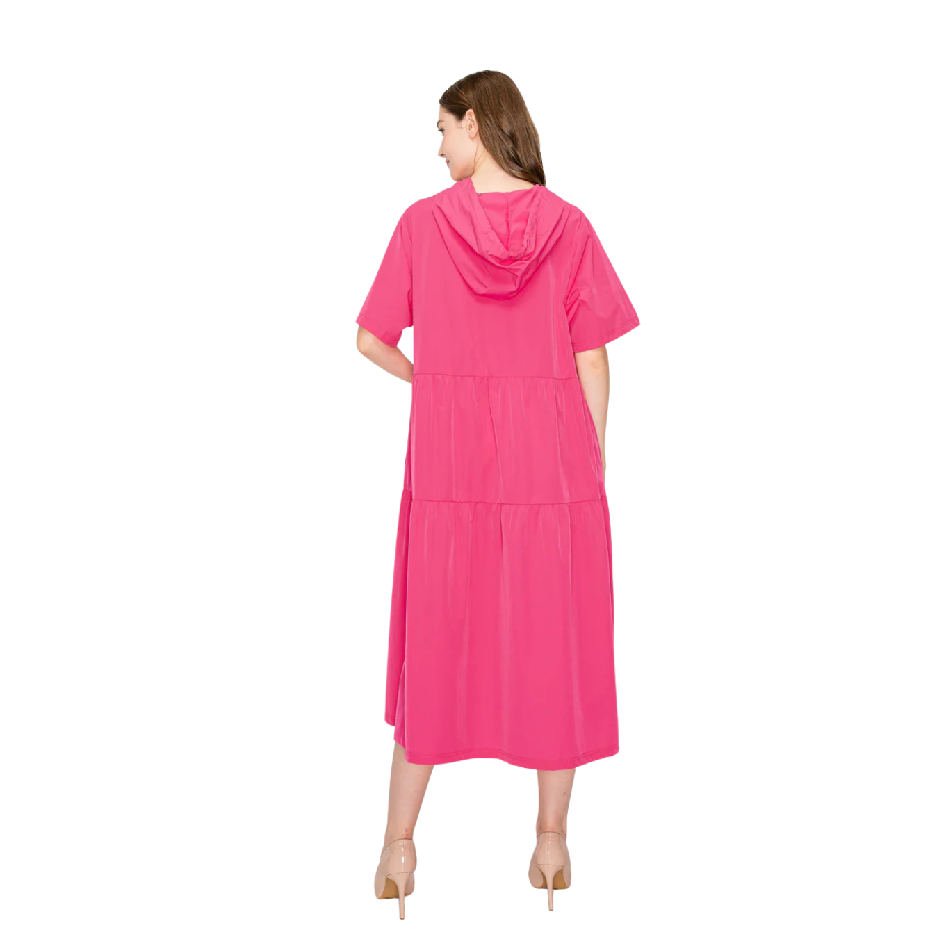 JOH Jia Stretch Parachute Dress -Hot Pink