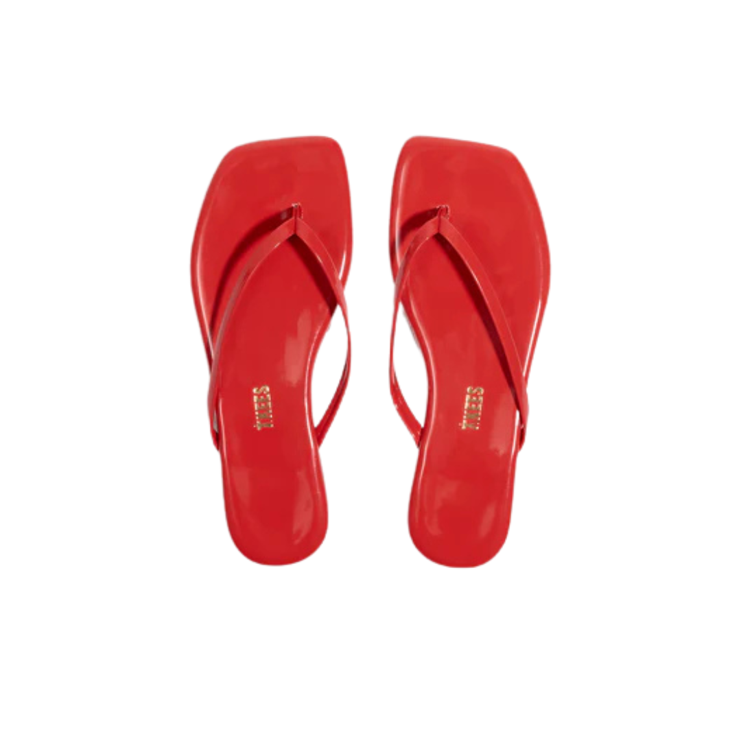 Tkees Square Toe Lily -Red Gloss